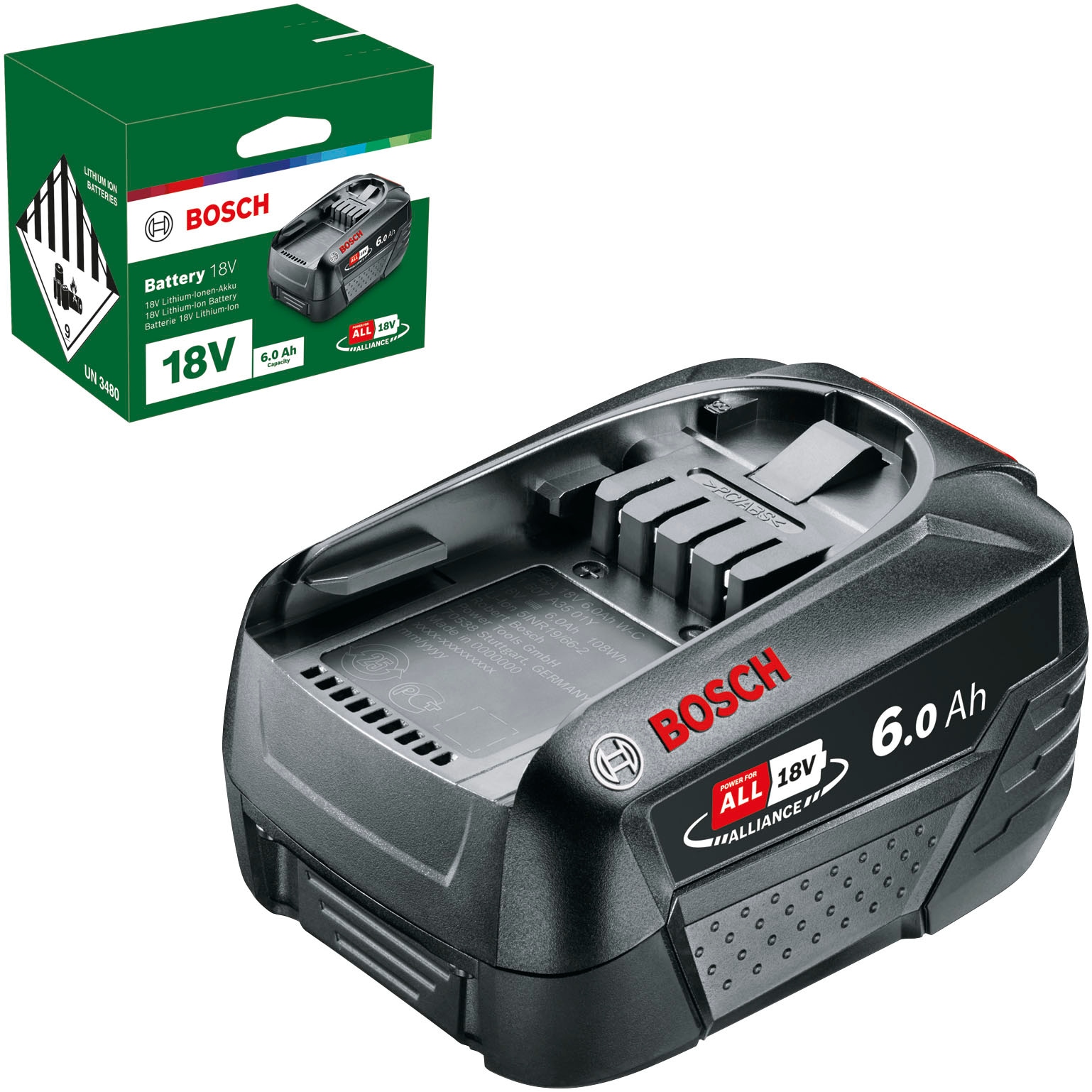 Bosch Home & Garden Akkupacks » »Battery Pack PBA 18V 6,0Ah«« ideale Laufzeit und Leistung für Haus und Garten mit 18V POWER FOR ALL in schwarz