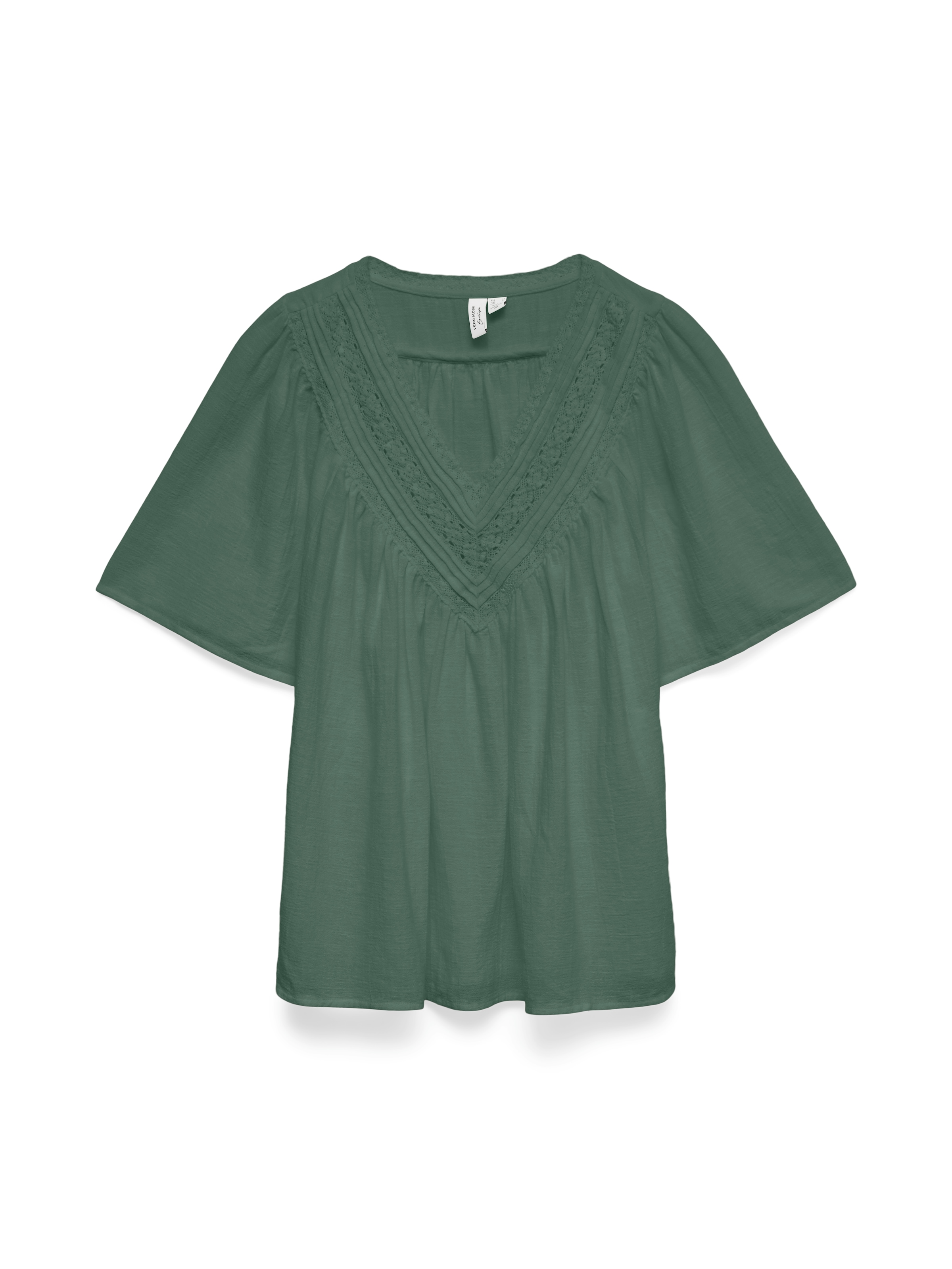 Vero Moda »VMKARLA S/S V-NECK TOP WVN BTQ« Baumwolle