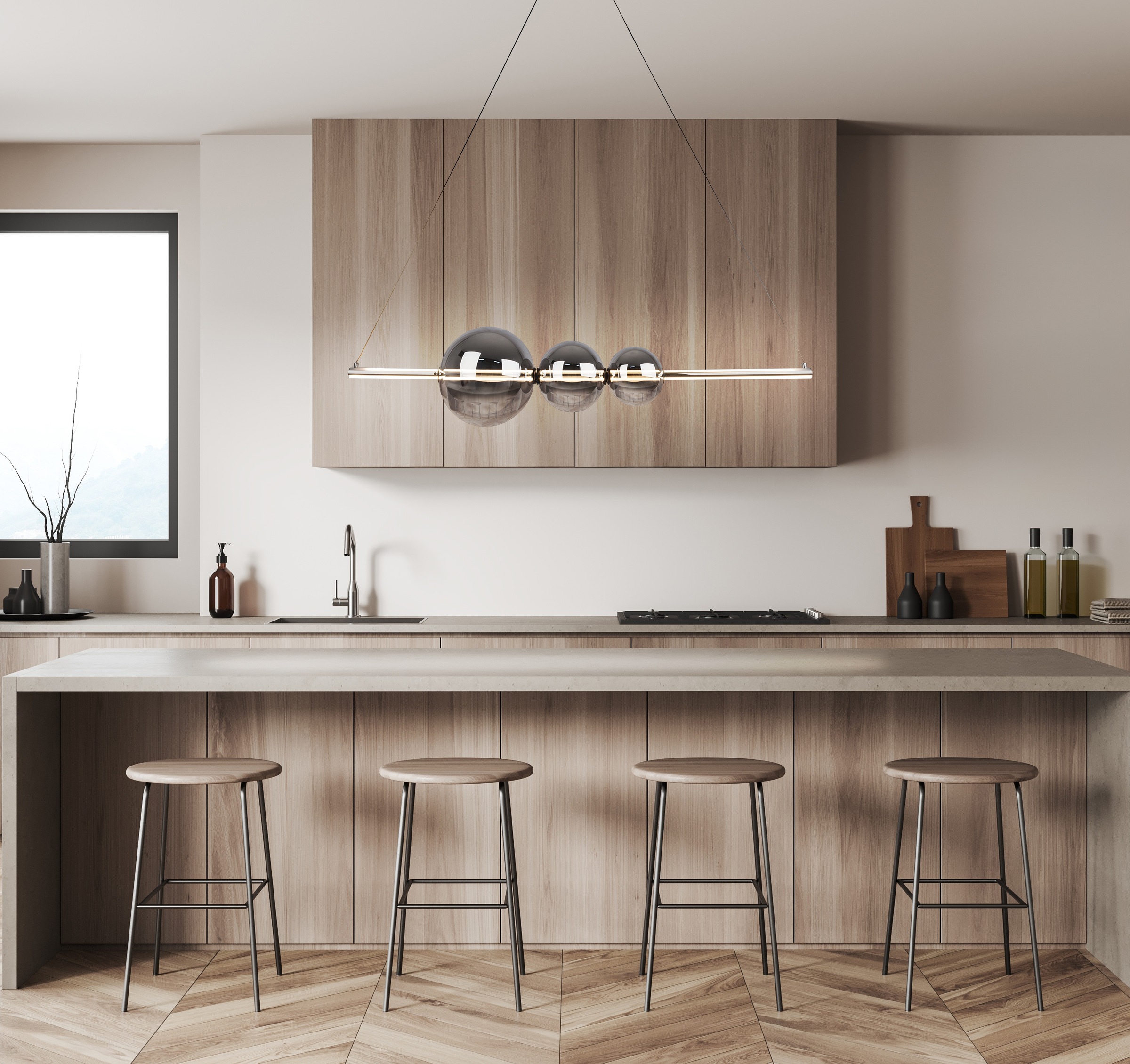 näve LED Pendelleuchte »NOVA«, Leuchtmittel LED-Modul | LED fest integriert, Dimmbar