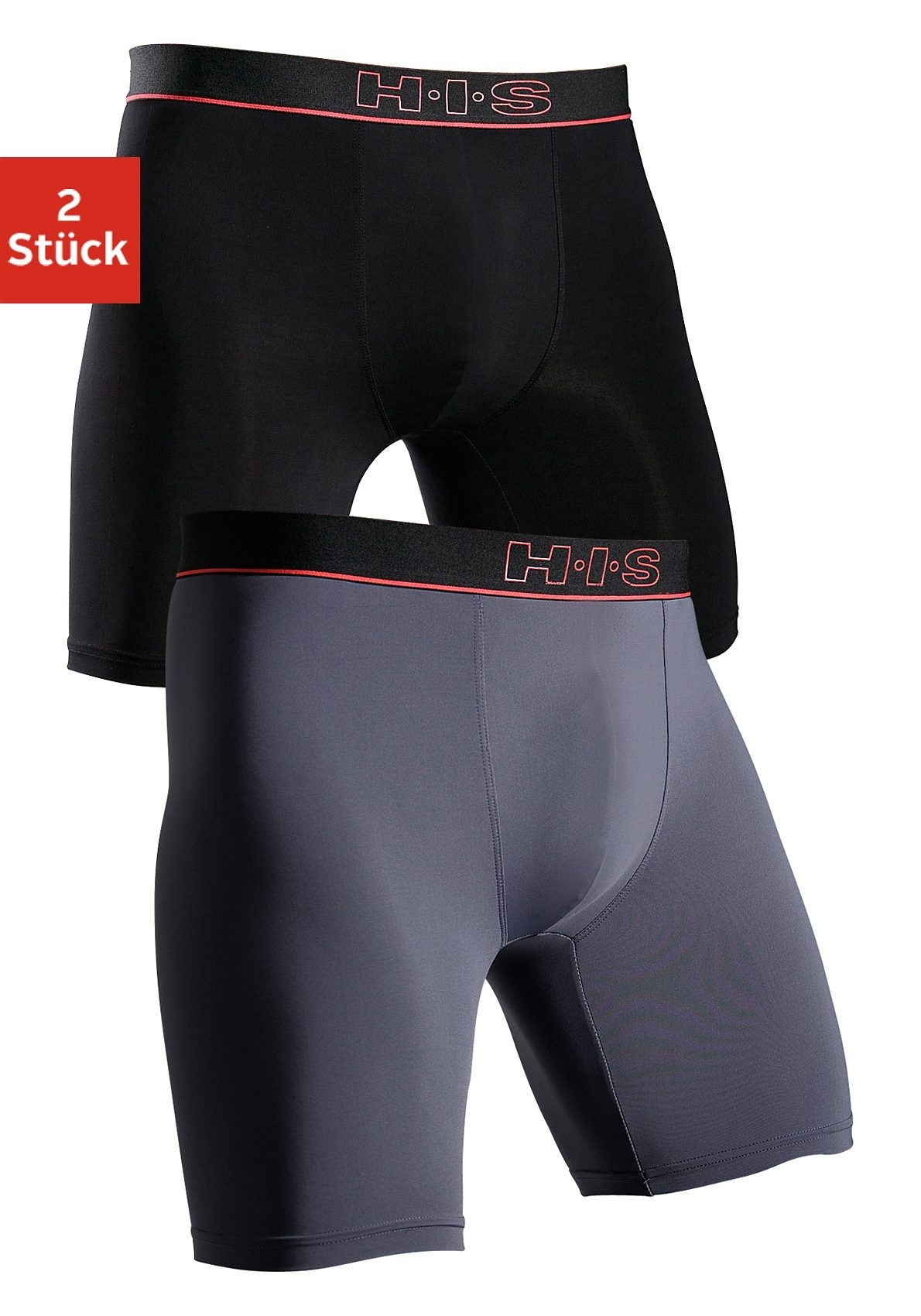 H.I.S Herren Funktionsboxer Packung in grau, Größe XXL
