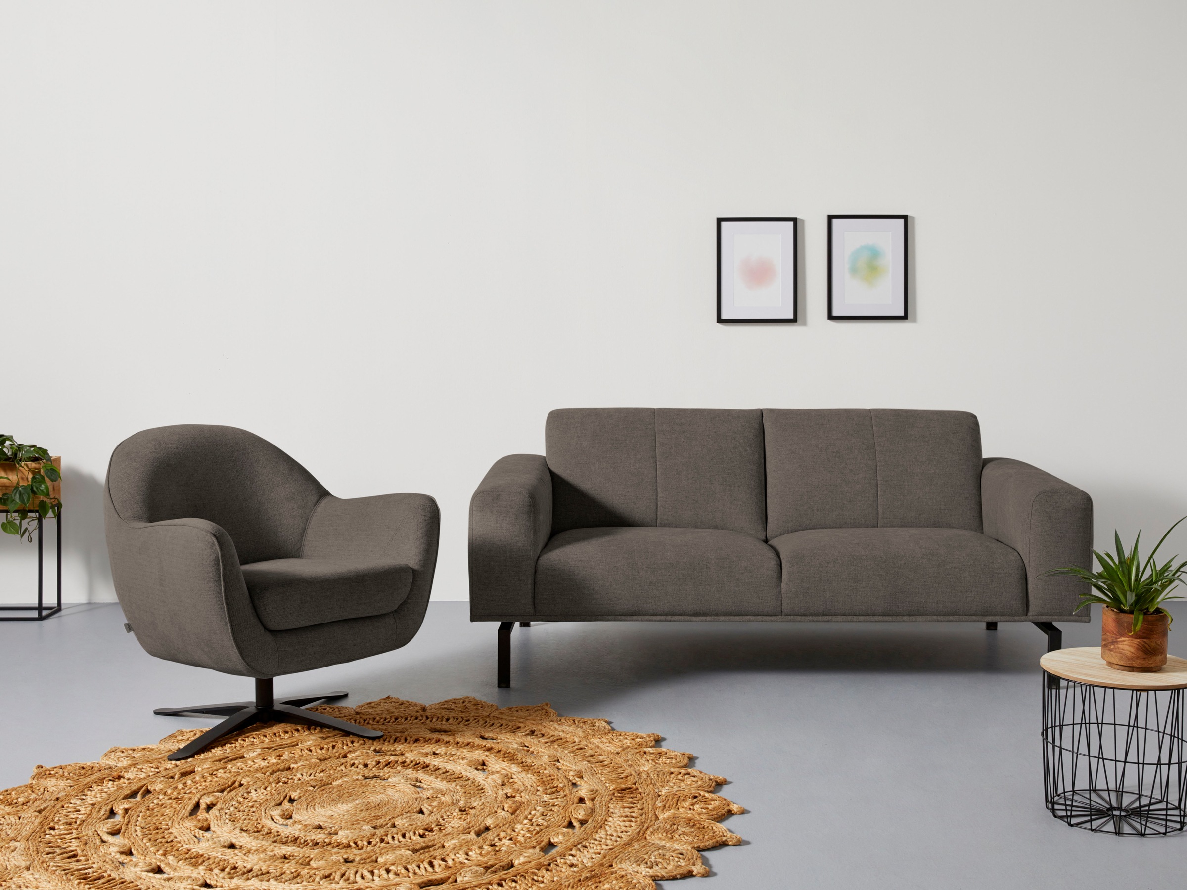 andas Drehsessel »Stavre, Loungesessel«, in moderner Optik, mit elegantem Drehfuß