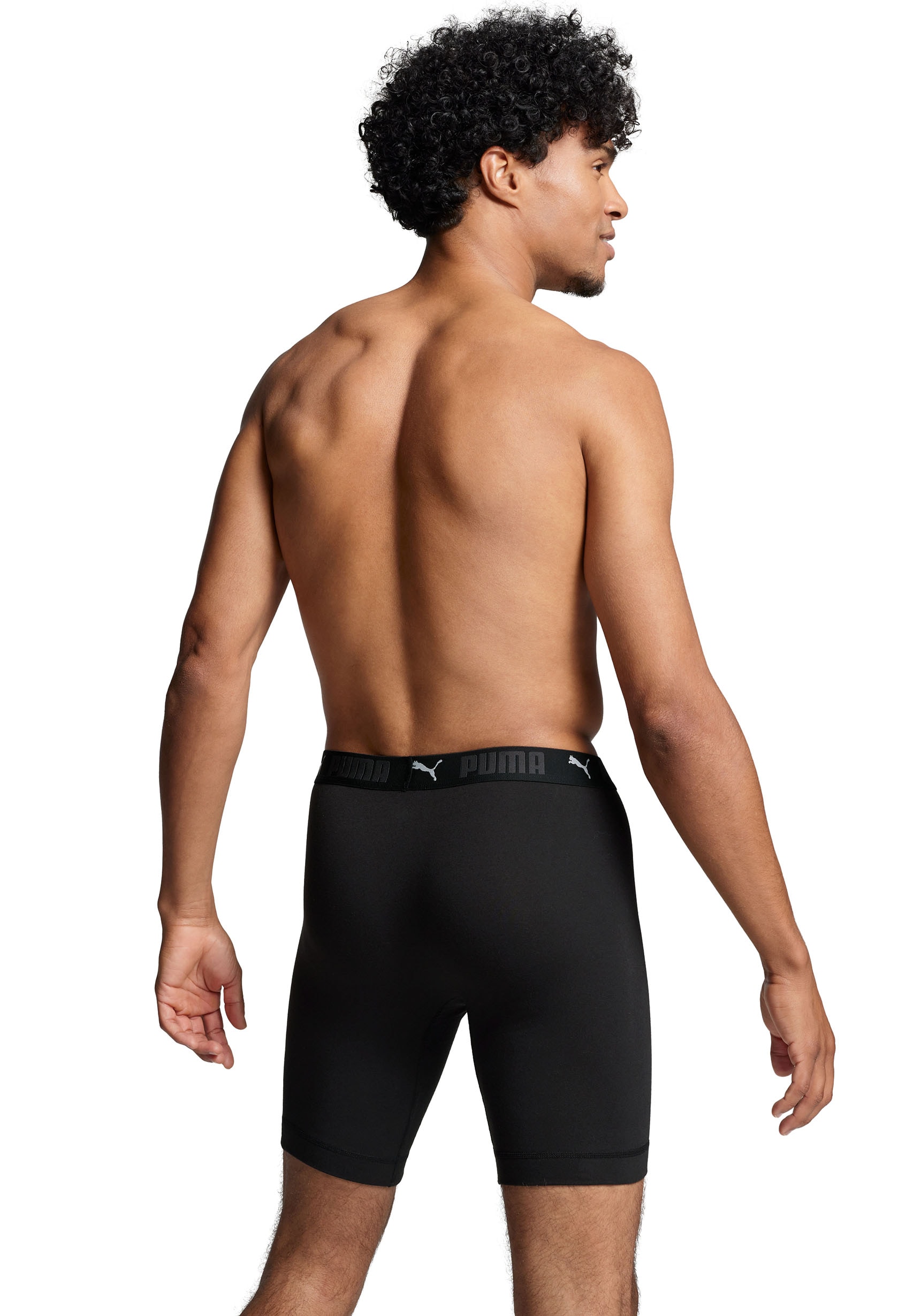 PUMA Boxershorts »PUMA MEN SPORT COTTON LONG BOXERS 2P«, (Packung, 2er Pack), mit Markenschriftzug im Bund