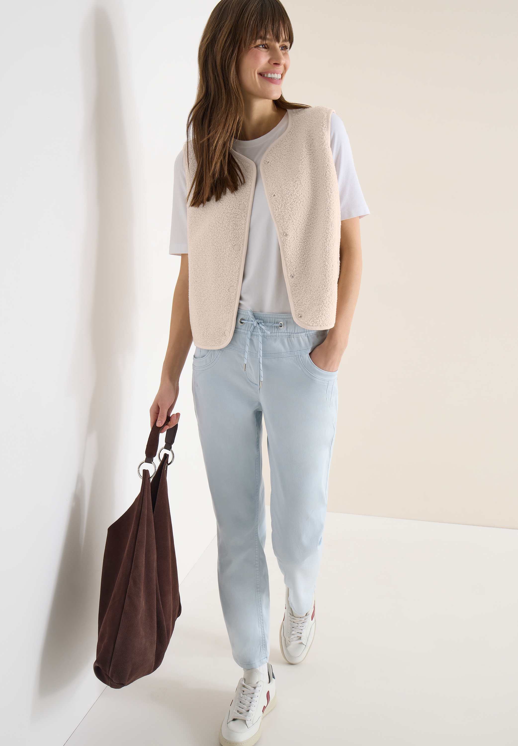 Cecil Fellweste »Curly fake Wool« in Woll-Optik