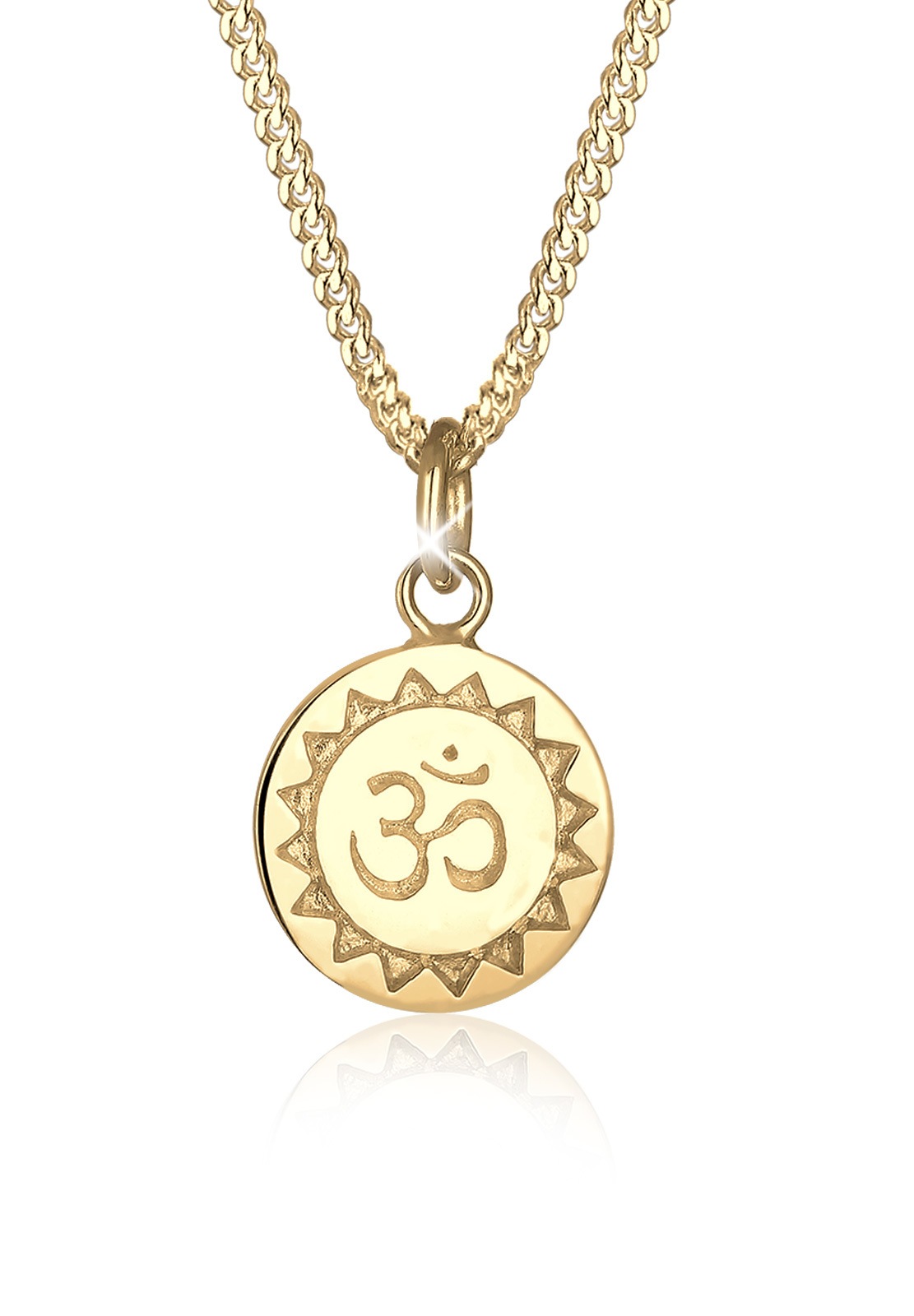 Elli Collierkettchen »Om Mantra Yoga Anhänger 925 Silber vergoldet«