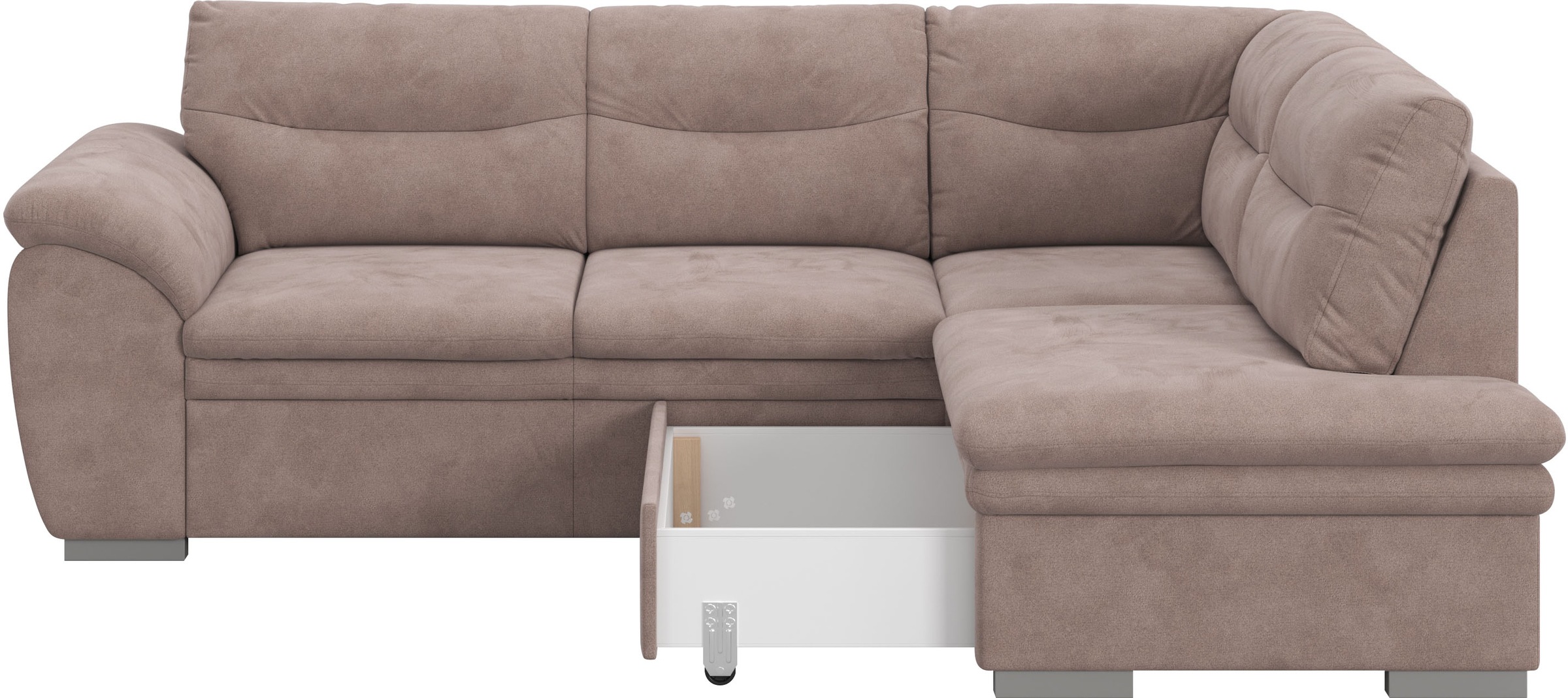 COTTA Ecksofa »Leandra L-Form«, wahlweise mit Bettfunktion & Bettkasten
