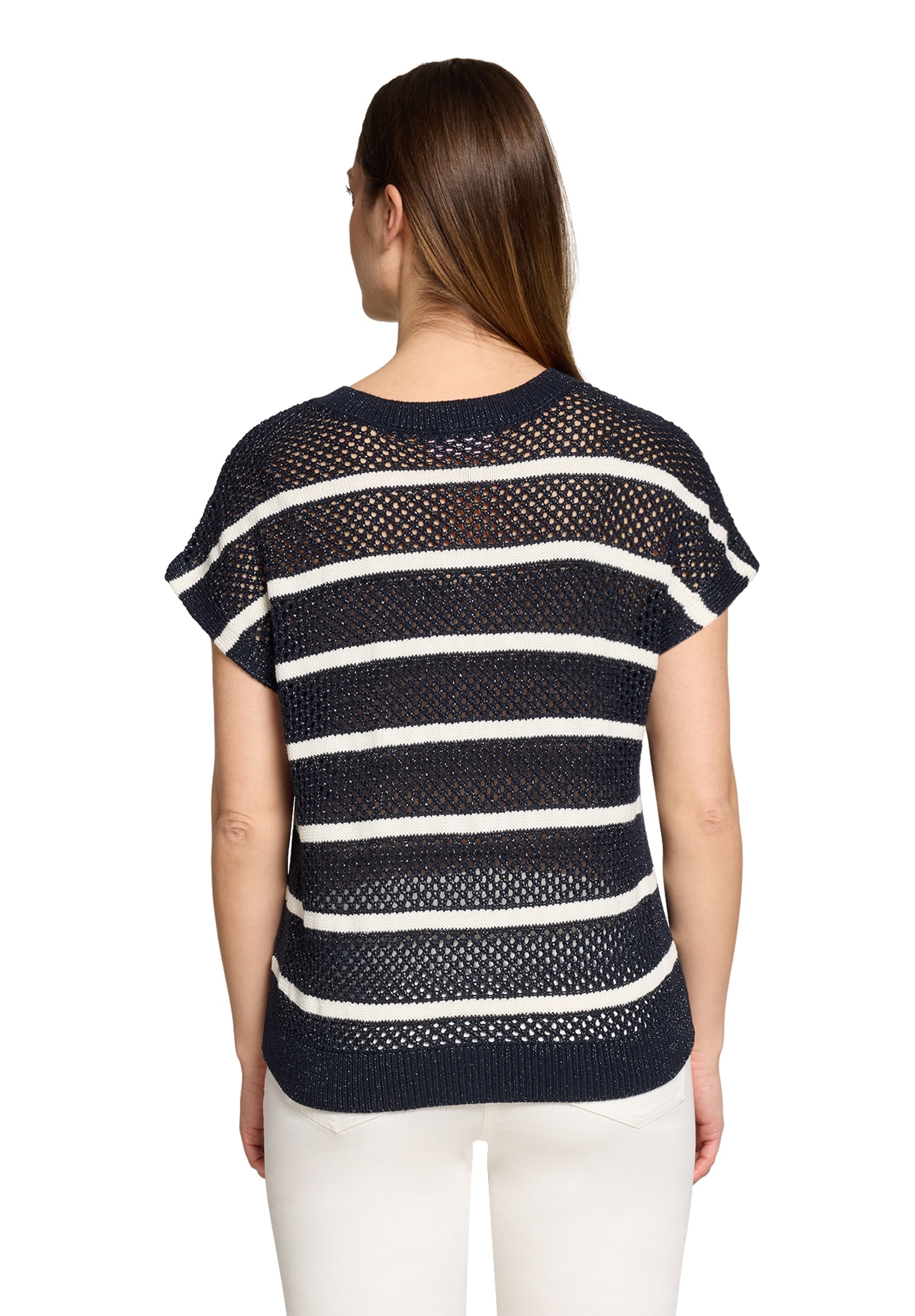 Betty Barclay Rundhalspullover »Lochstrick-Pullover mit Streifen«