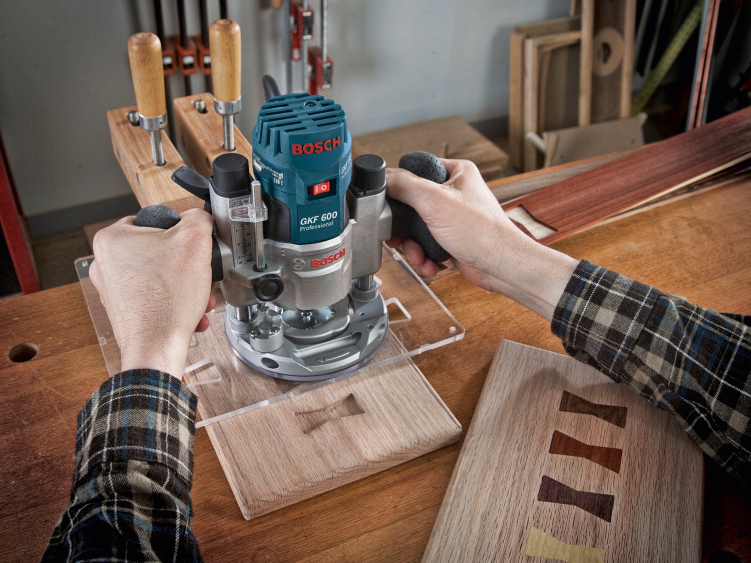 Bosch Professional Kantenfräser »»GKF 600«« mit Handwerkerkoffer, 600W