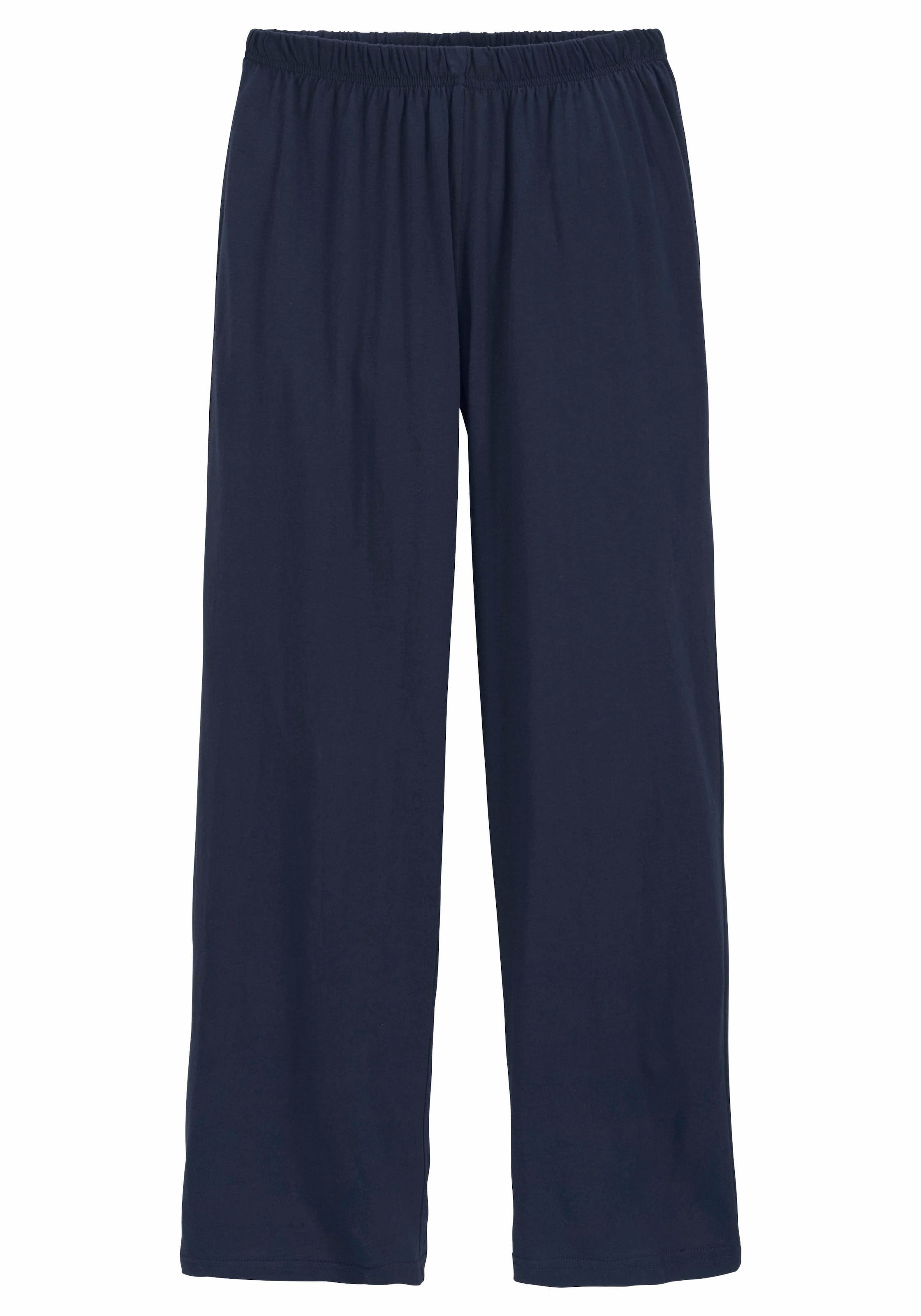 le jogger® Pyjama, (Packung, 4 tlg., 2 Stück), in langer Form, Hose 1x uni  und 1x kariert im OTTO Online Shop