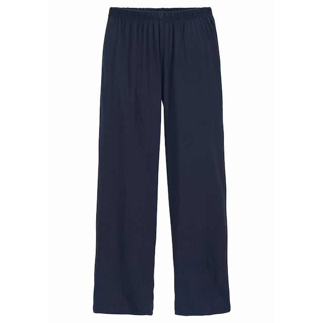 le jogger® Pyjama, (Packung, 4 tlg., 2 Stück), in langer Form, Hose 1x uni  und 1x kariert im OTTO Online Shop