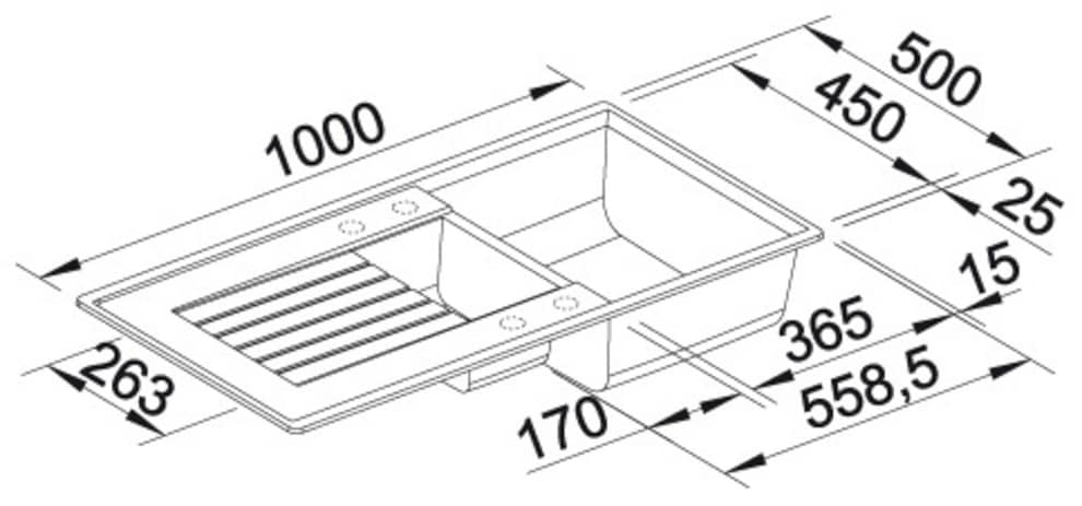 Blanco Granitspüle »ZIA 6 S« 1 Stk. tlg. erhältlich in mehreren Farben