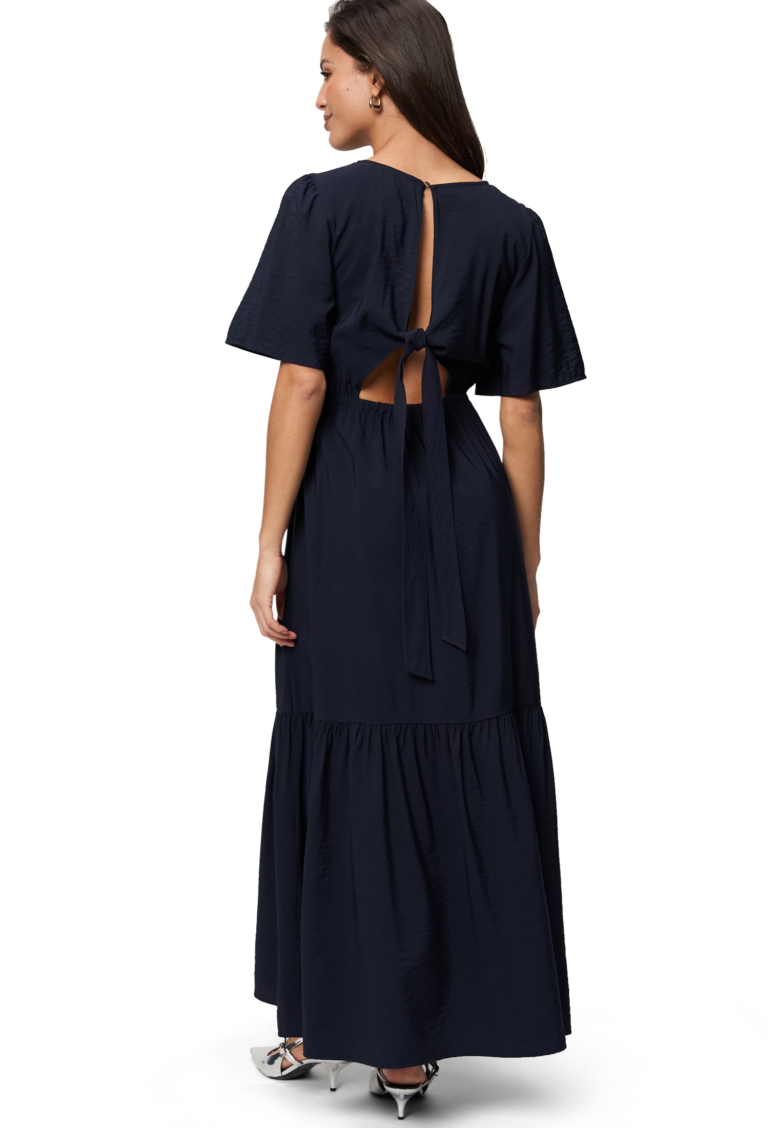 Zero Maxikleid »Maxikleid mit Schleife am Rückenausschnitt«