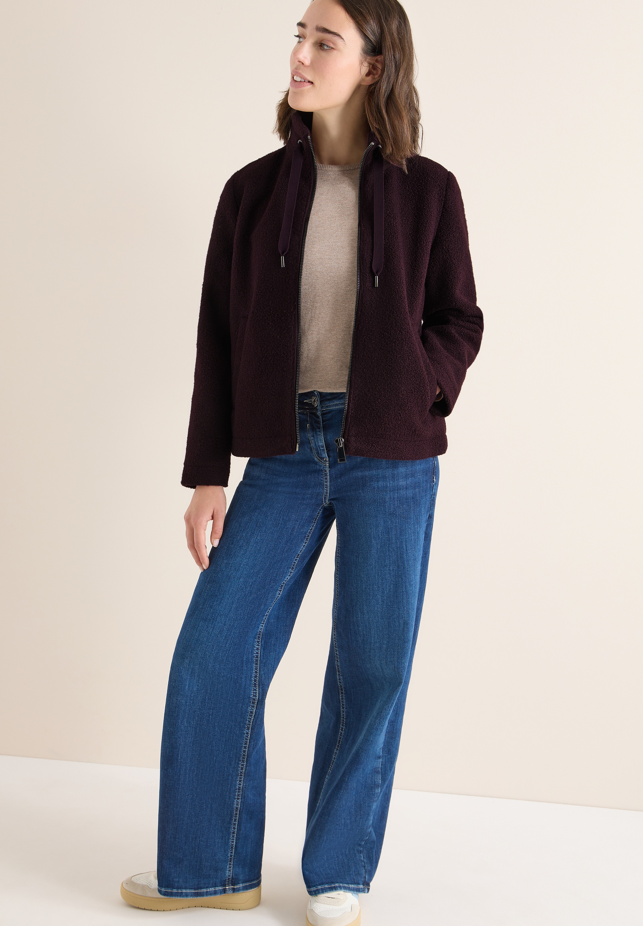 Cecil Kurzjacke ohne Kapuze in weicher Teddy-Qualität