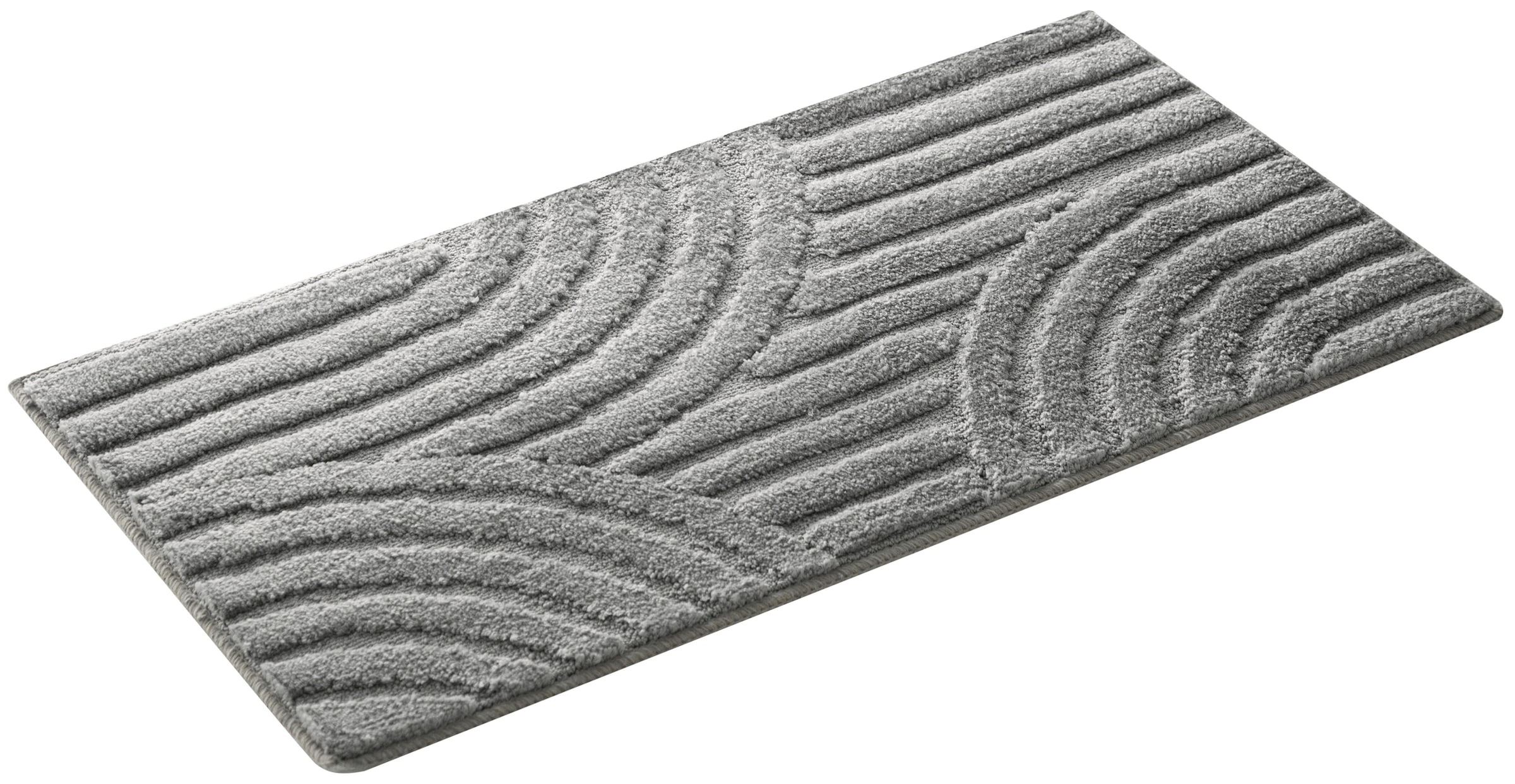 OTTO home Badematte »Regona Scandi, Badvorleger, Badezimmer Teppich, Duschvorleger« Höhe 10 mm rutschhemmend beschichtet strapazierfähig Badteppich, Uni Farben, Hoch-Tief-Effekt, modernes Muster, Zen
