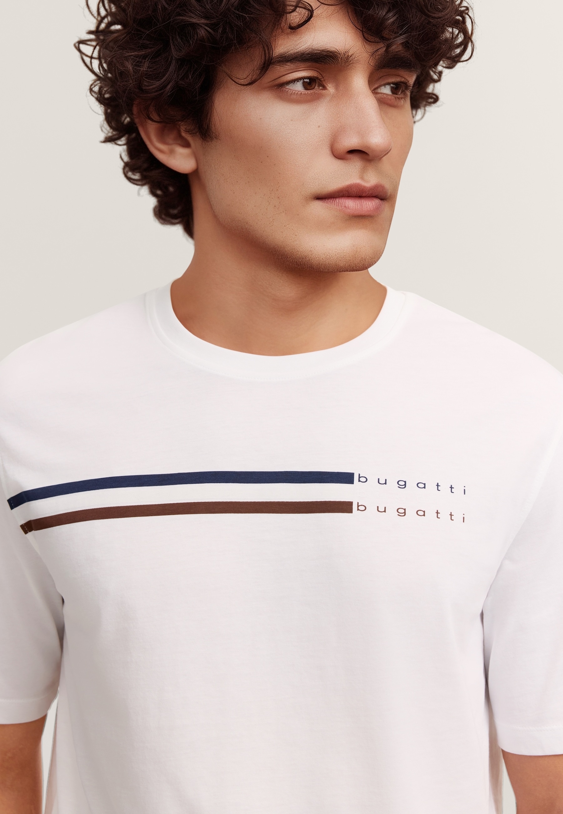 bugatti T-Shirt Modern Fit mit Print