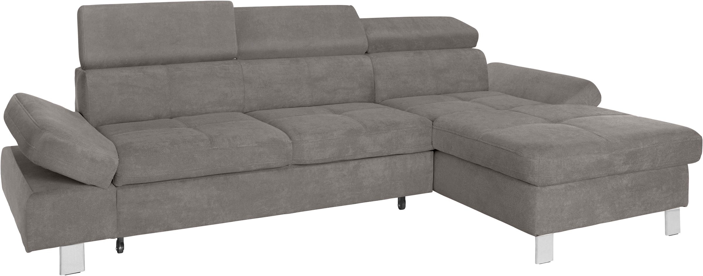 exxpo - sofa fashion Ecksofa »Fiji, hochwertige Detailverarbeitung im Sitz und Rücken, L-Form«, bequem durch Kopf- und Armteilverstellung, wahlweise mit Bettfunktion