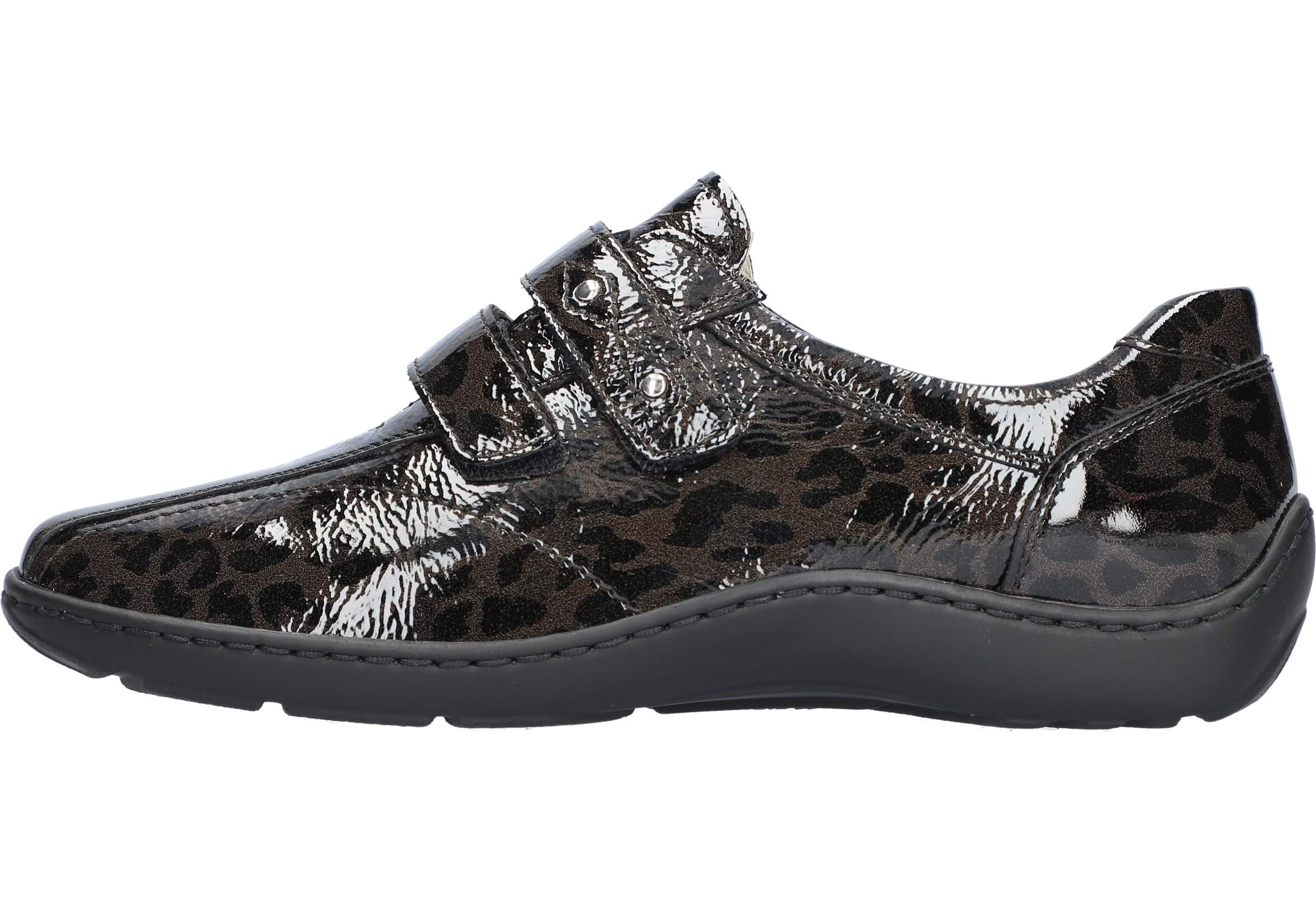 Waldläufer Klettschuh »Henni«  Lackschuh, Komfortschuh, Leo-Optik, Bequemweite H (=sehr weit)