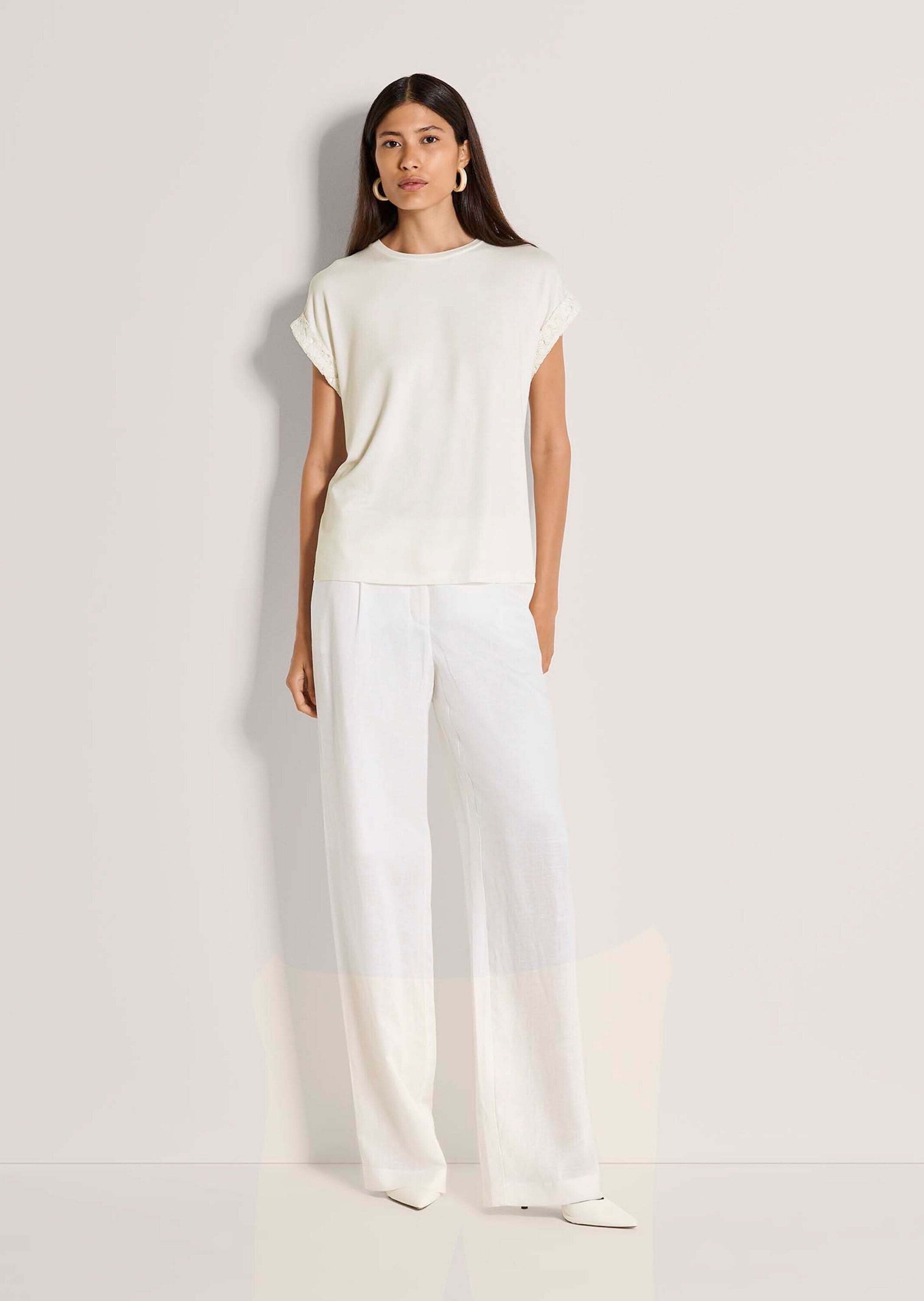 MADELEINE Kurzarmshirt »Spitzenshirt Elegantes Jersey-Shirt mit Spitze, Kurzarm« Shirt mit Spitzeneinsatz am Kurzarm