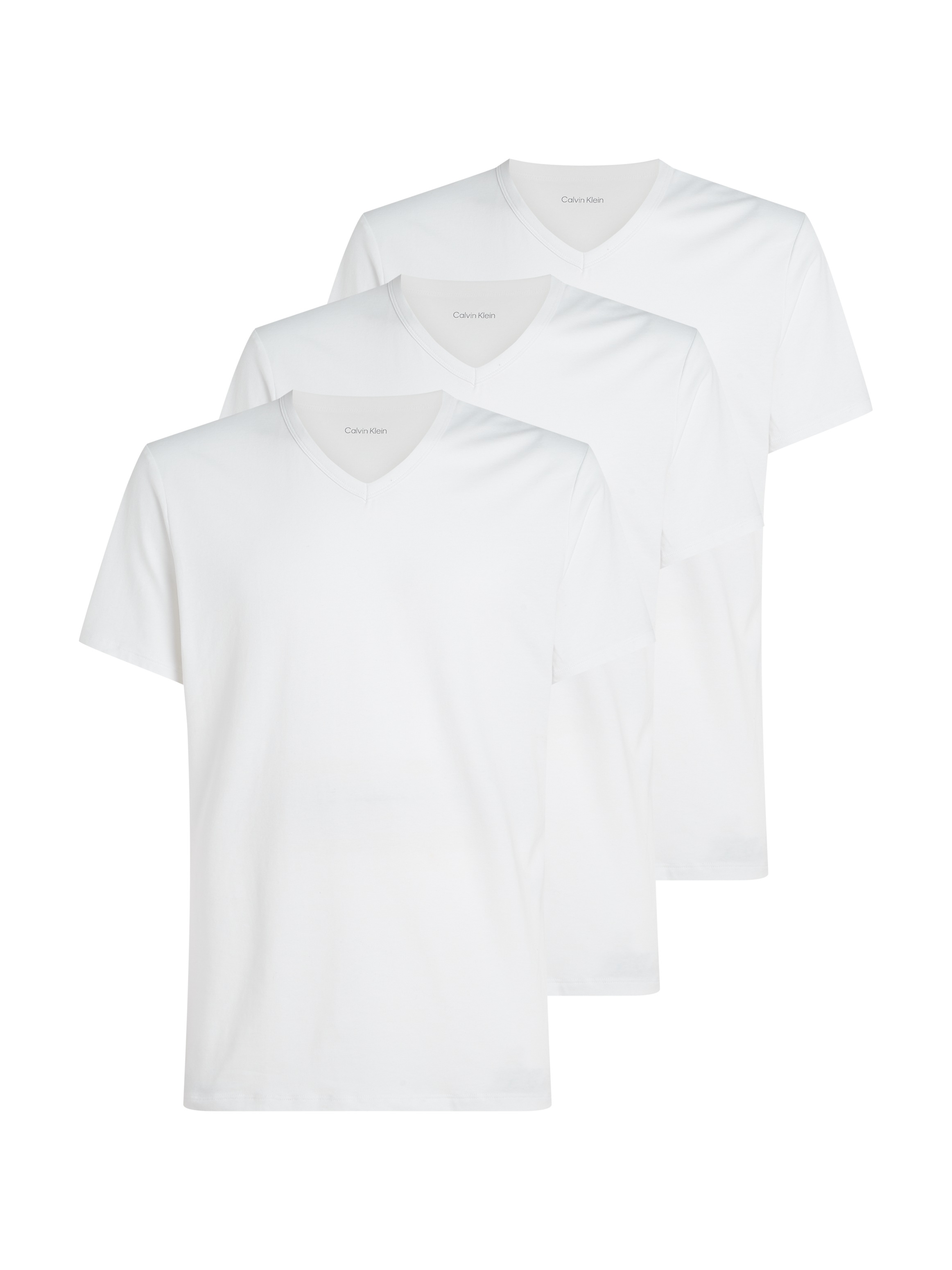 Calvin Klein Underwear T-Shirt »S/S V NECK 3PK«, (Packung, 3 tlg., 3er-Pack), mit Logo am Saum