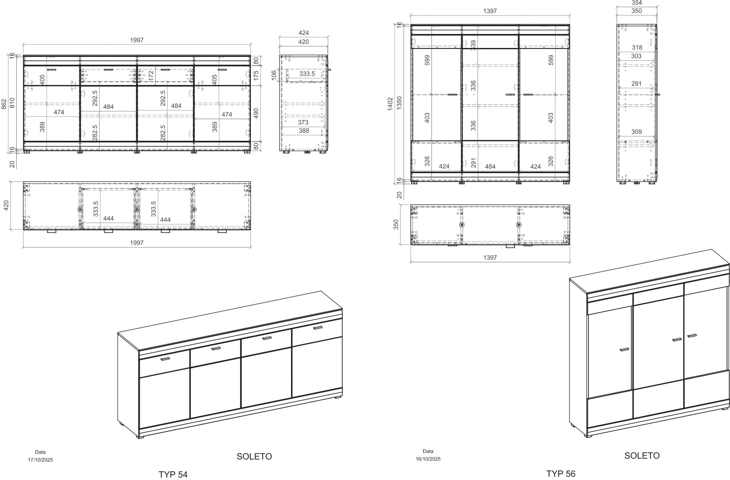 Home affaire Wohnwand »Soleto, zeitlose Anbauwand, Komplettset im modernen Stil« Komplett-Set, 2 Stk. tlg.