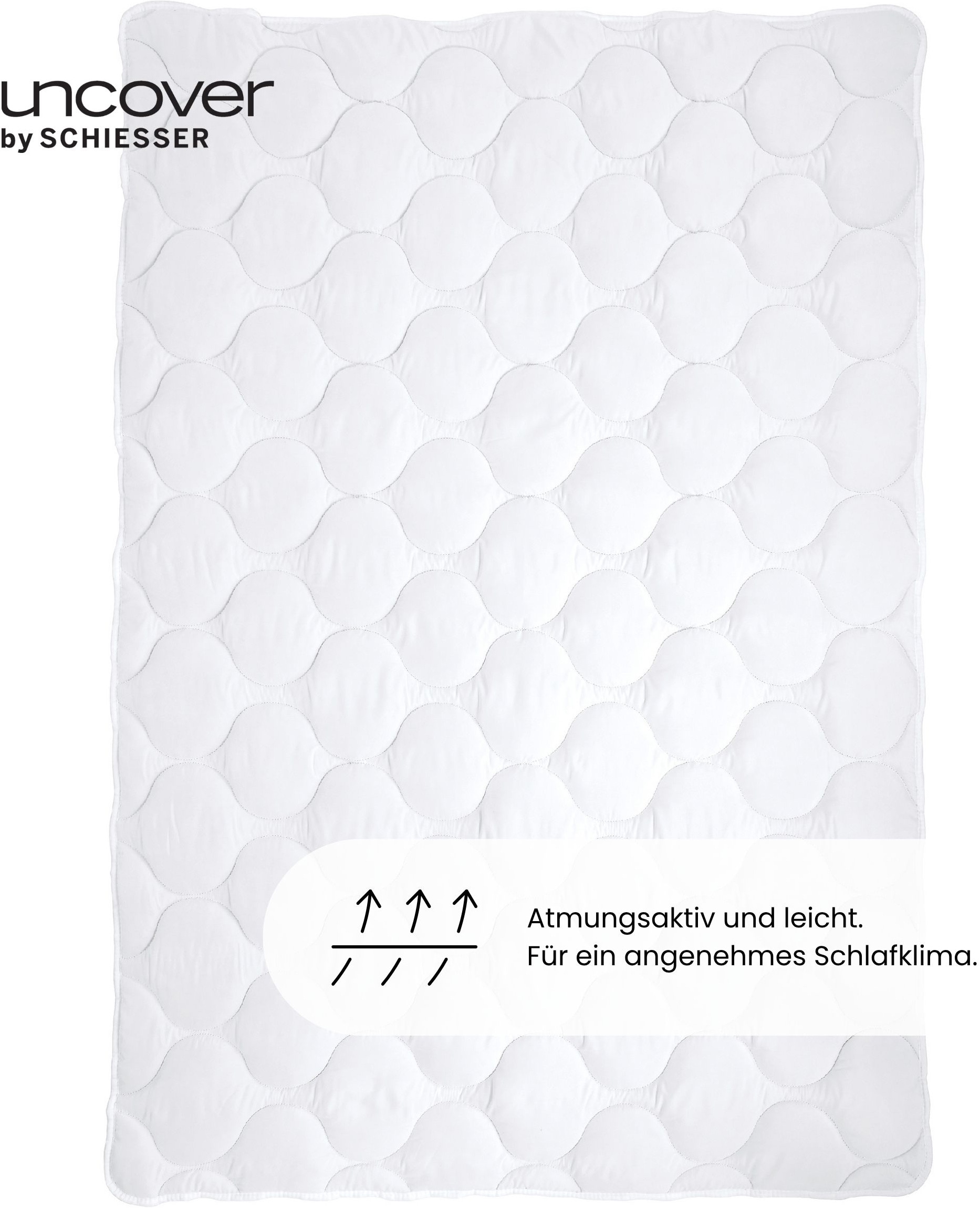 uncover by SCHIESSER Microfaserbettdecke »Chelsea aus pflegeleichter Mikrofaser, individuell anpassbare Füllung« normal 1 Stk. tlg. aus silikonisierten Hohlfasern