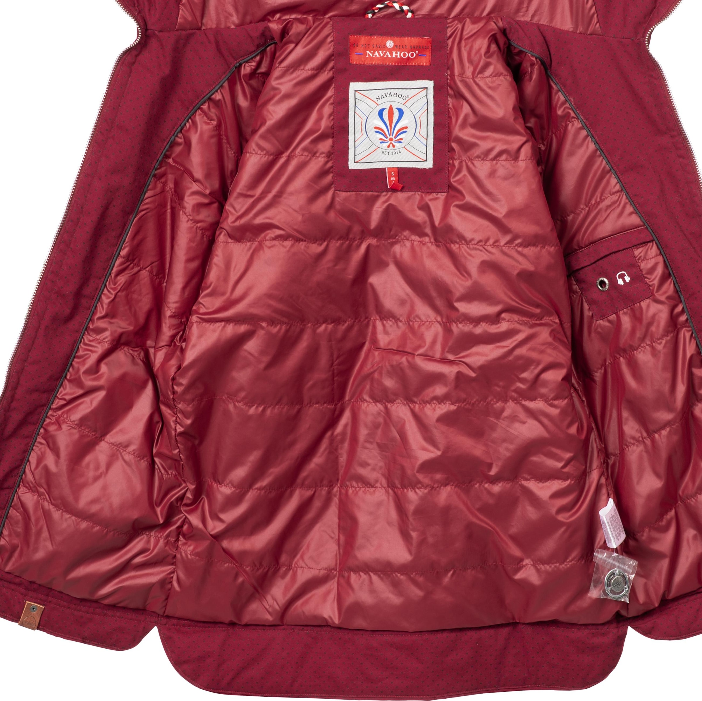Navahoo Outdoorjacke »Übergangsjacke Wekoo«, mit Kapuze, moderner Damen Übergangsparka aus Baumwolle mit Kapuze