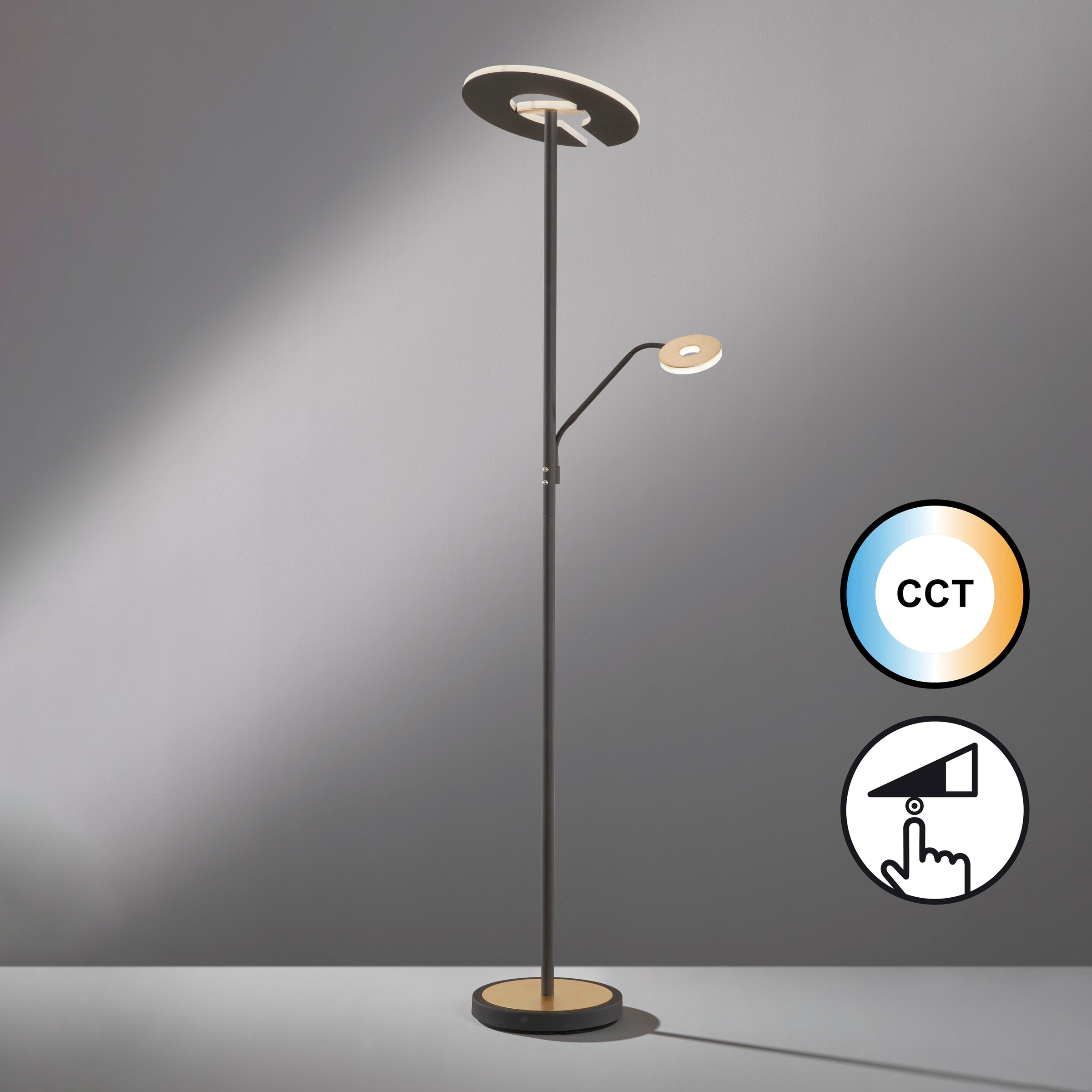 FISCHER & HONSEL Stehlampe »Dent«, 1 flammig, Leuchtmittel LED-Modul | LED fest integriert, langlebige LED, dimmbar