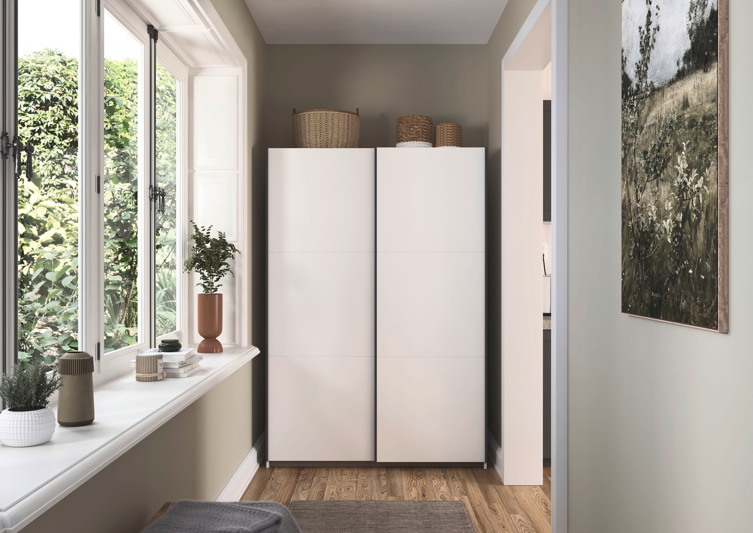 INOSIGN Schwebetürenschrank »PAULLY Schlafzimmerschrank Garderobe Preiskracher«, Kleiderschrank Breite 131 cm Bestseller MADE IN GERMANY RAUCH Schrank