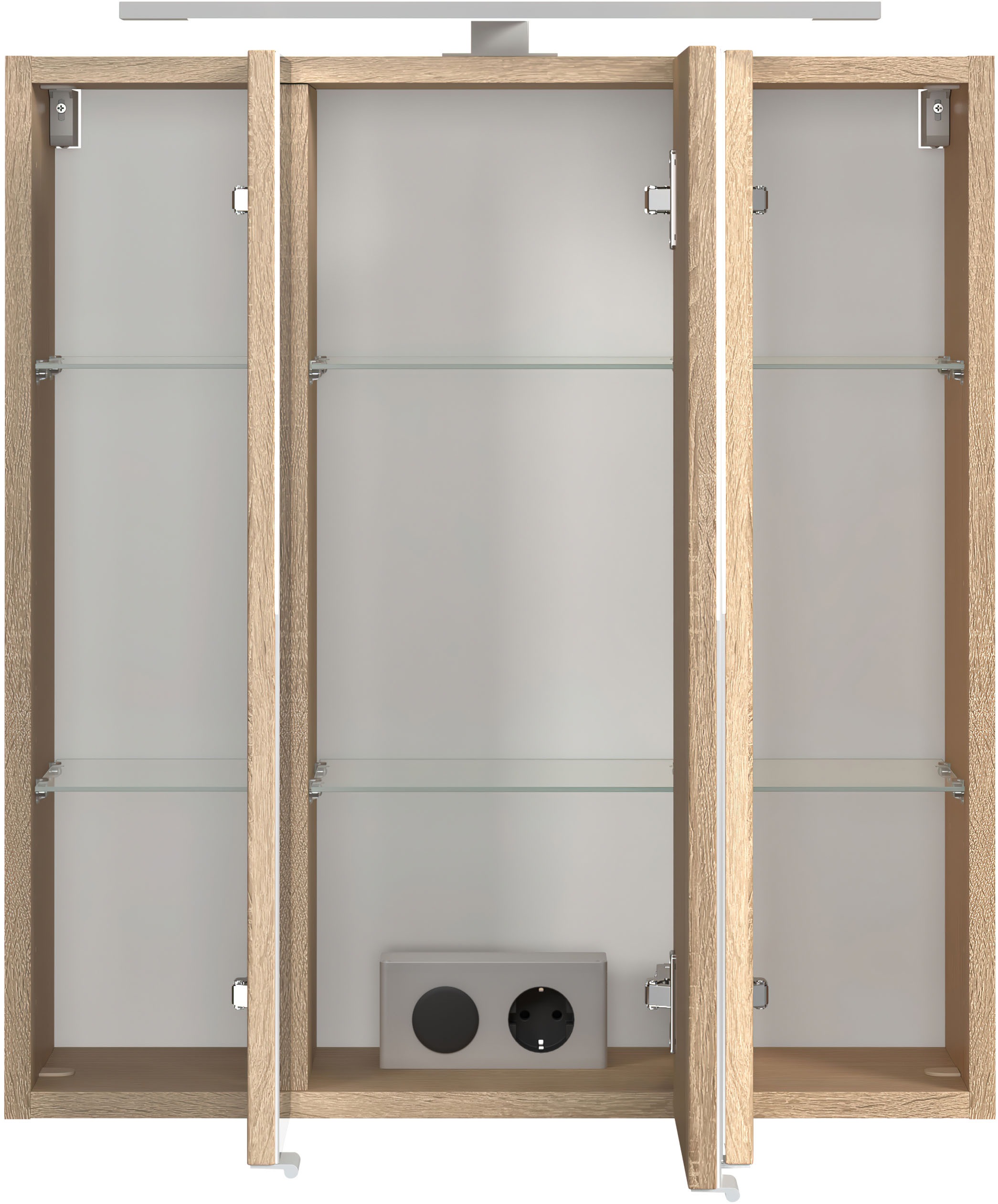 welltime Badmöbel-Set »Eixo«, Set 90 cm breit, Badmöbel mit LED-Beleuchtung