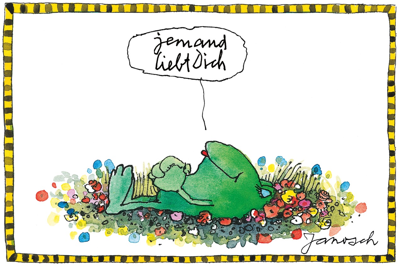 LuckyLinde Wanddekoobjekt »Der Froch - Jemand liebt Dich«, (1 St.), Exklusive JANOSCH Kindermotive, Stahlschild