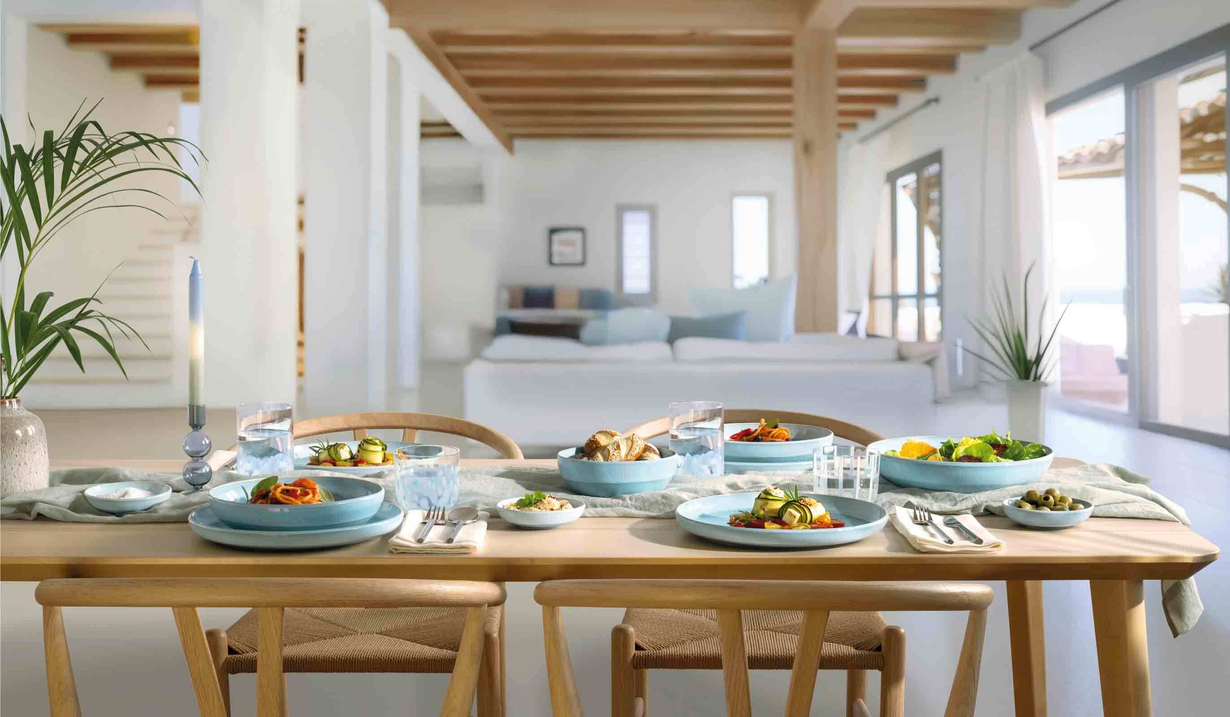 like. by Villeroy & Boch Longdrinkglas »Longdrinkglas Like Confetti 300 ml 2er Set blau« Spülmaschinenfest