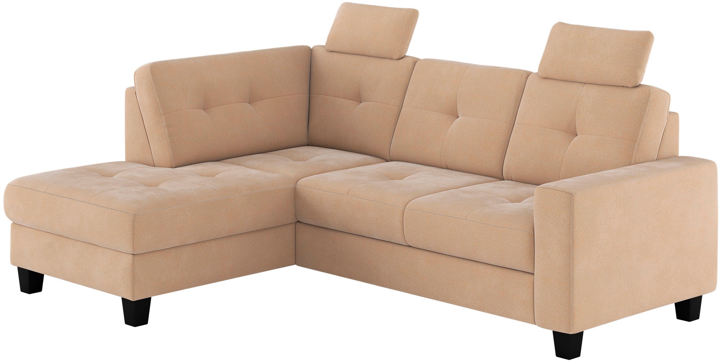Places of Style Ecksofa »Varese«, Kreuznaht in beige