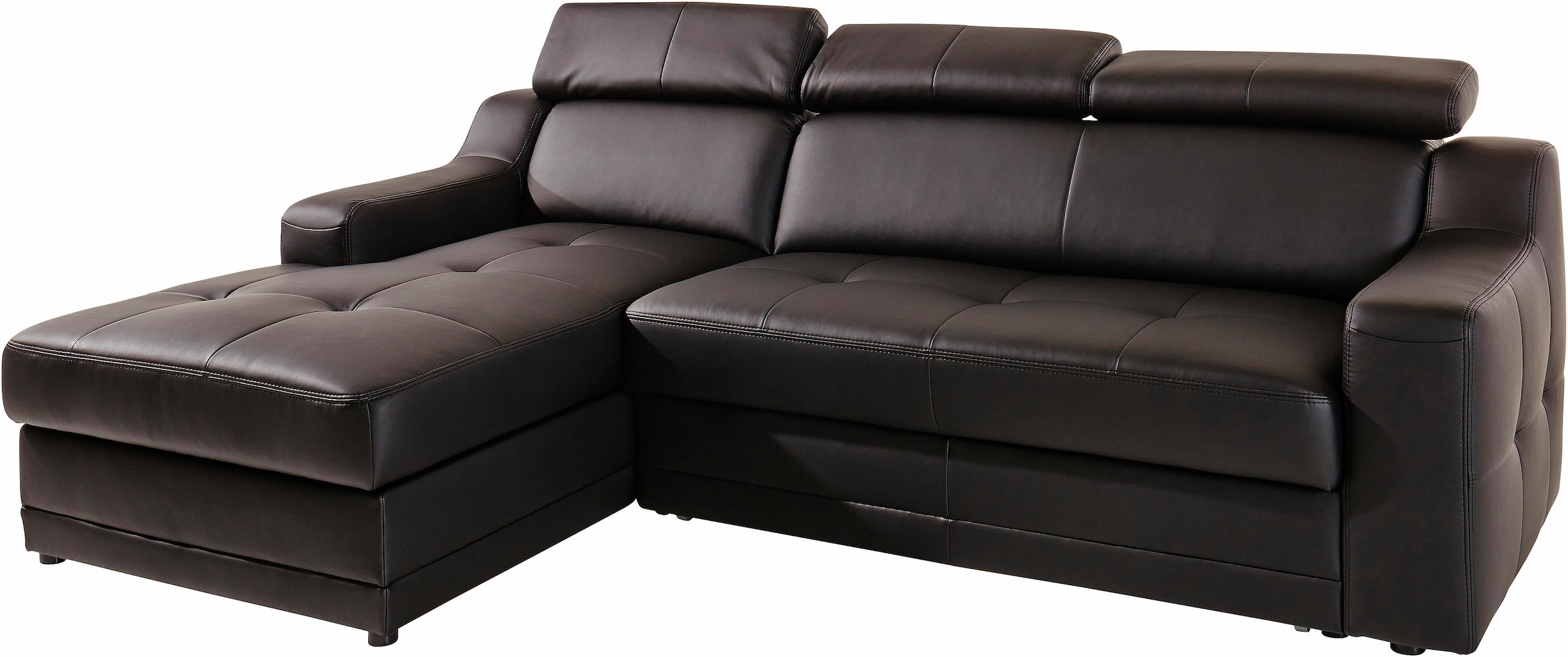 exxpo - sofa fashion Ecksofa »Lotos, bequem und funktionell, L-Form«, mit Kopf- bzw. Rückenverstellung, wahlweise mit Bettfunktion