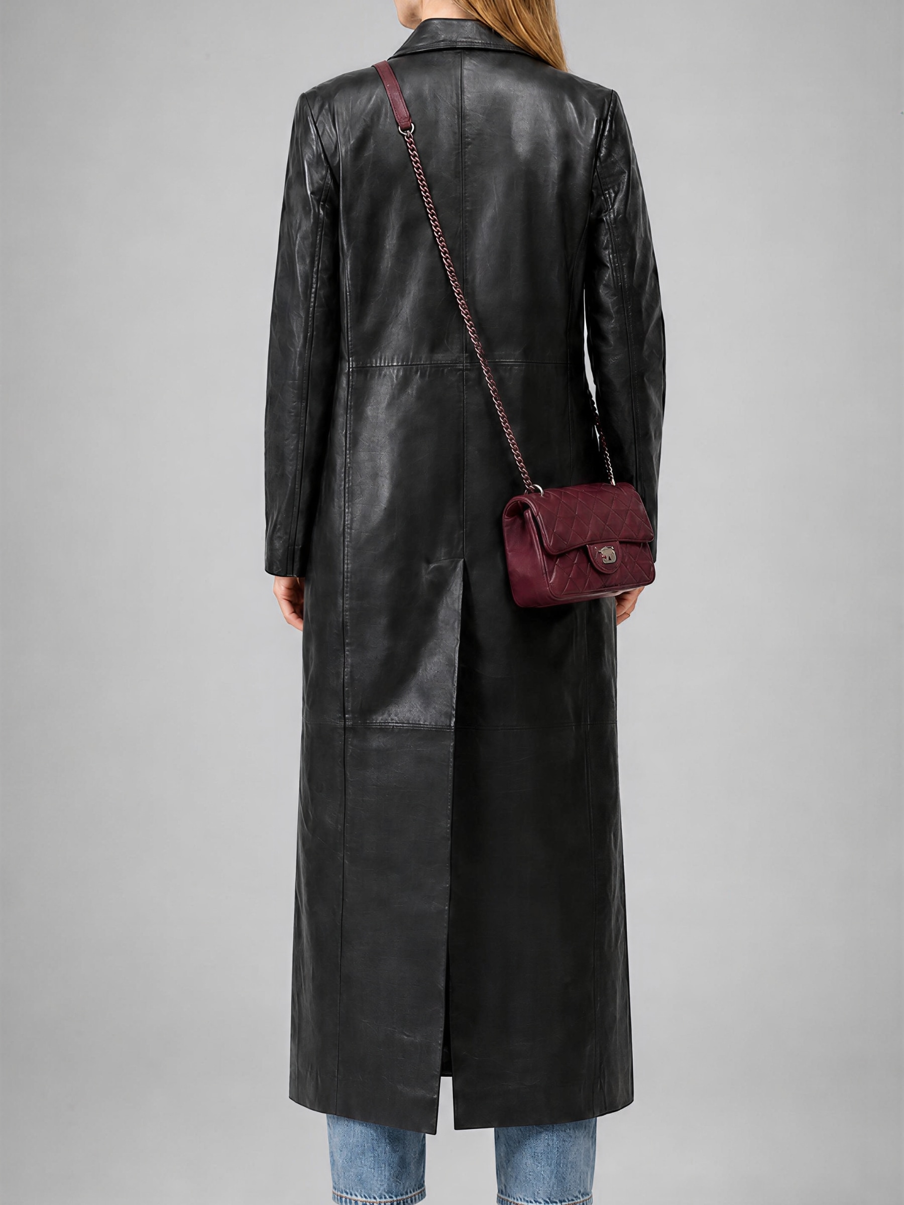 RICANO Ledermantel »Ledermantel Glossy« Handgefertigt aus echtem Leder