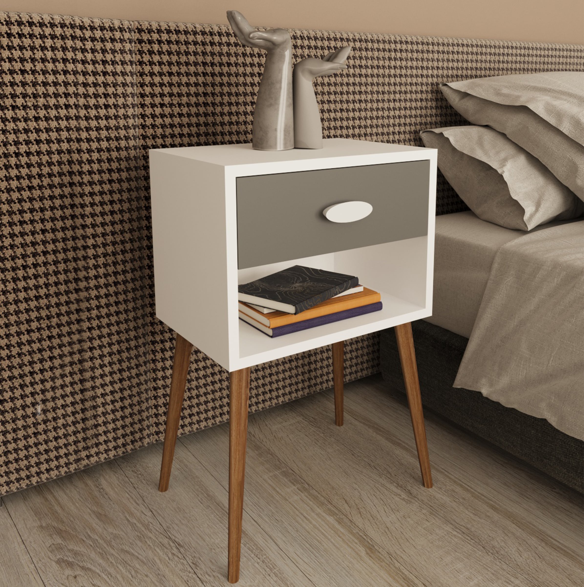 VCM Nachttisch »Holz Nachttisch Beistelltisch Schublade Singol XL«
