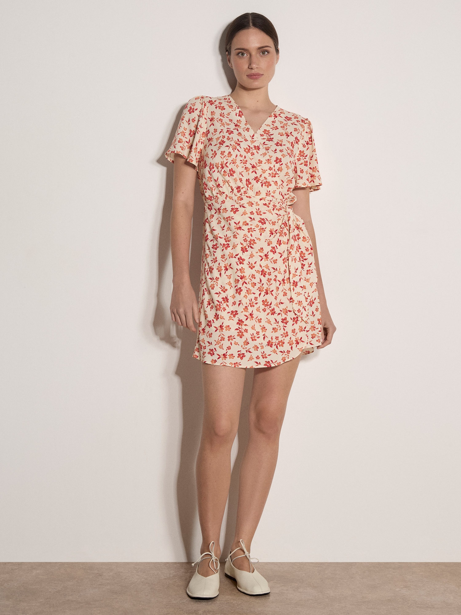 Apricot Minikleid »Minikleid« mit Stoffgürtel,  Druck