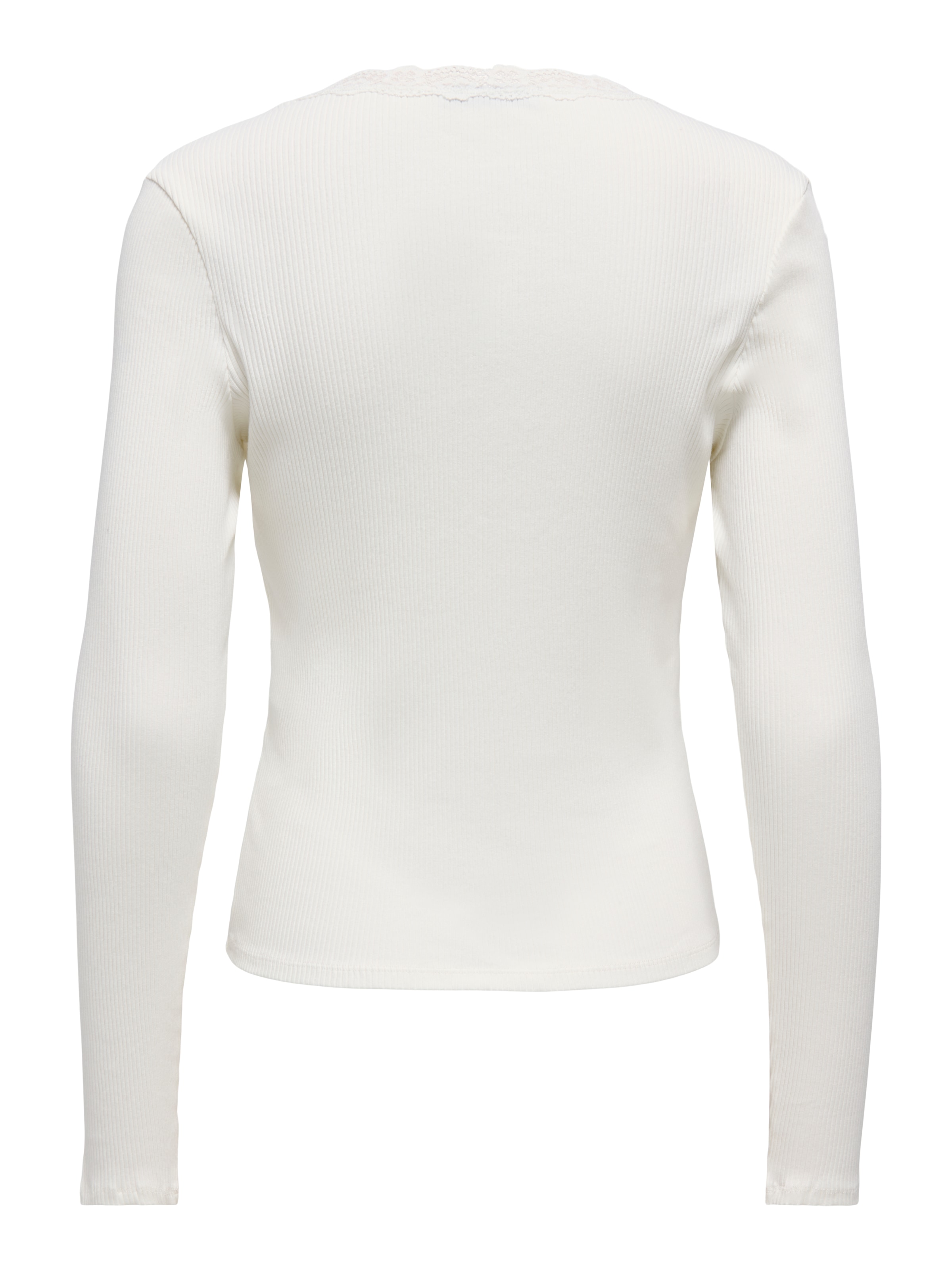 ONLY V-Shirt »ONLSARA SHARAI L/S V-NECK TOP JRS« Baumwollmischung, slim fit