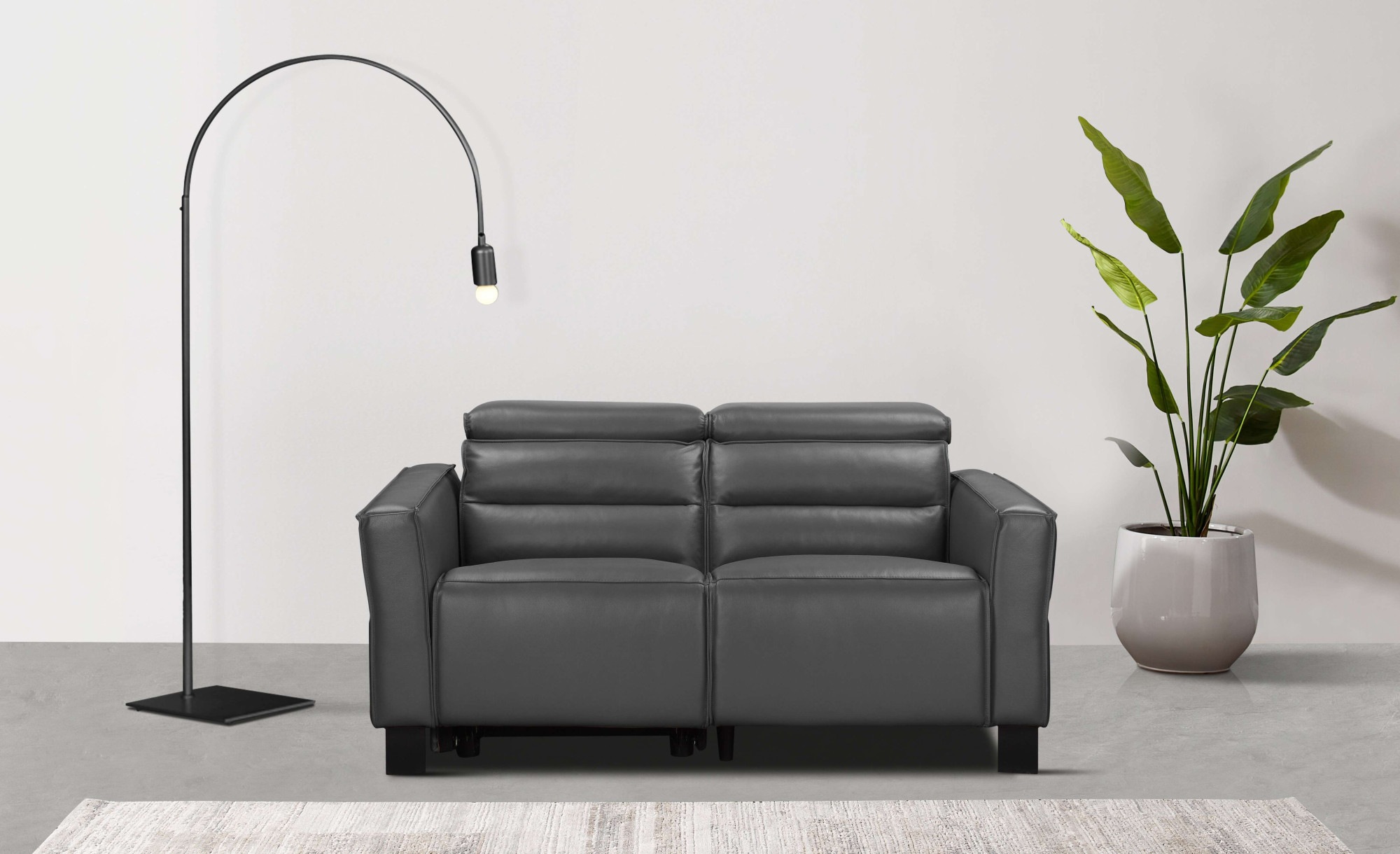 Places of Style 2-Sitzer »Carpari, 162 cm, mit manueller od. elektrischer Relaxfunktion«, (USB A/C), sowie Kopfteilverstellung