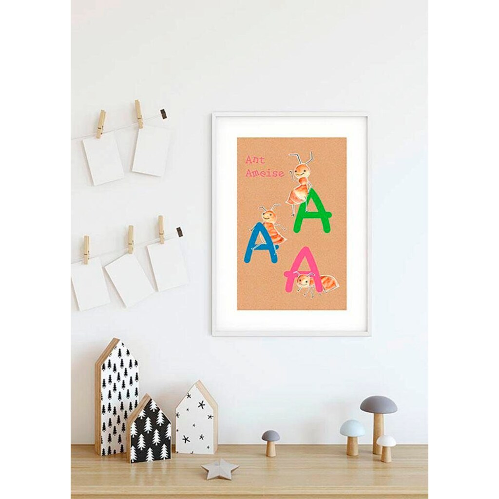Komar Poster »ABC Animal A«, Buchstaben, (1 St.)