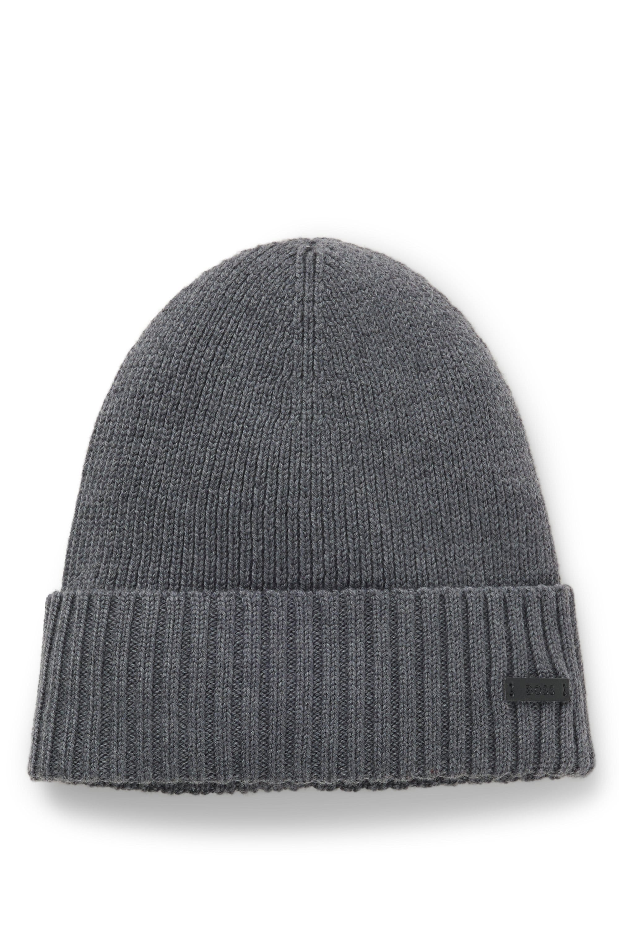 BOSS Beanie »Fati« aus Wolle in Rippenstrick, unisex