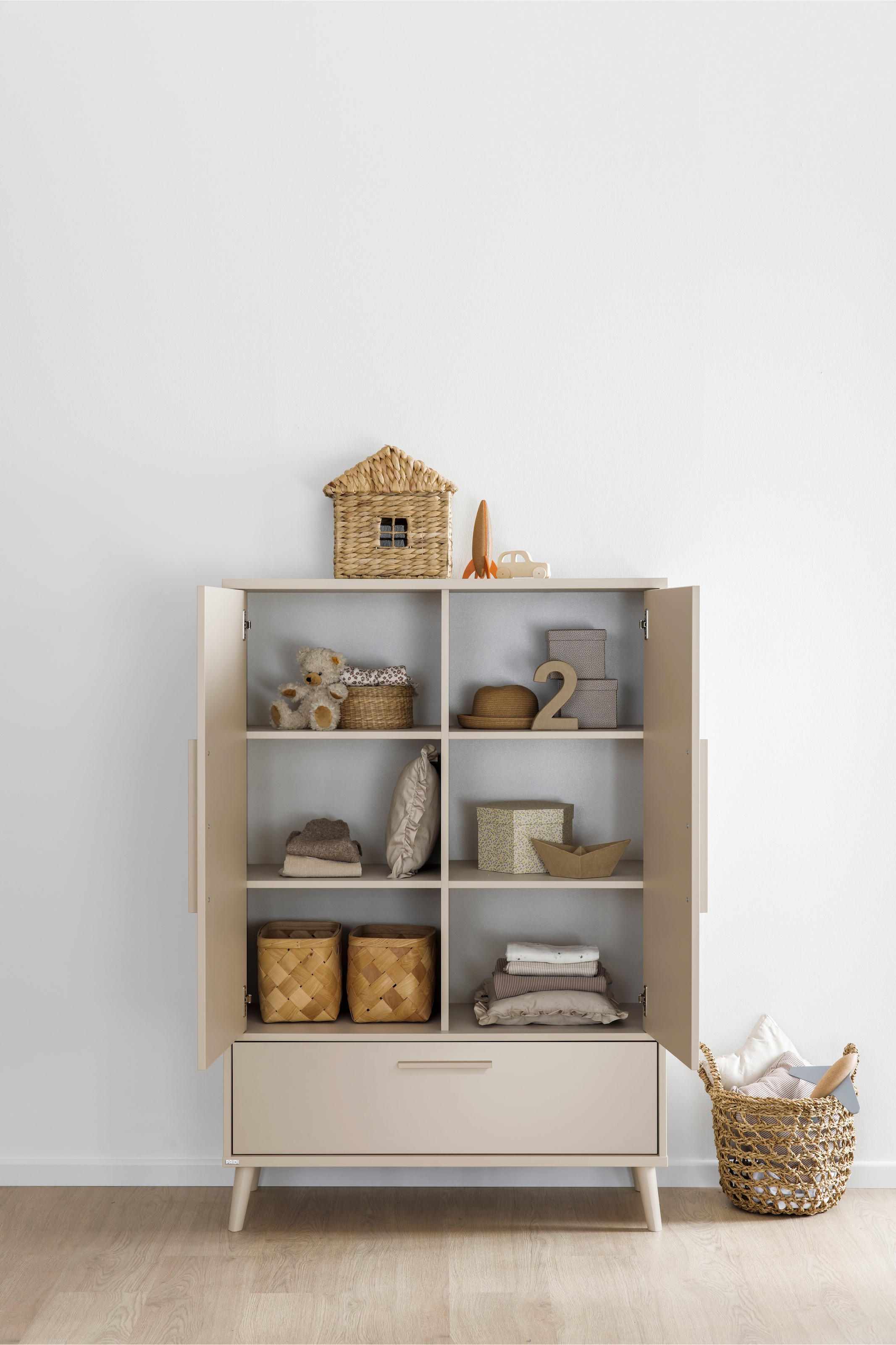 PAIDI Standregal »EEFJE mit Schublade, offenen Fächern, verschiedene Ausführungen« B/H/T ca. 48-95/139/41cm,  Soft-Close, stabiles und langlebiges Regal, geprüfte Qualität