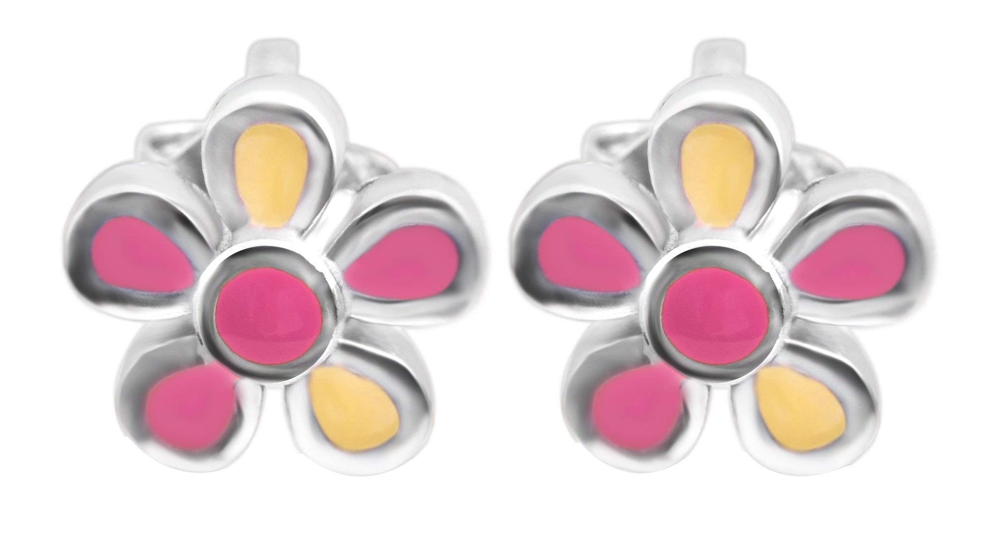 Adelia´s Paar Ohrstecker »Mädchen Ohrringe ¿ Ohrstecker aus 925 Silber mit Emaille«