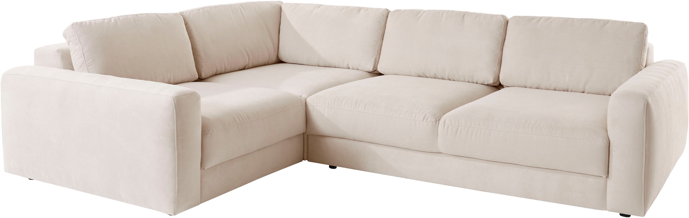 Places of Style Ecksofa »Bloomfield, L-Form«, extra tiefe Sitzfläche, wahlweise mit Sitztiefenverstellung