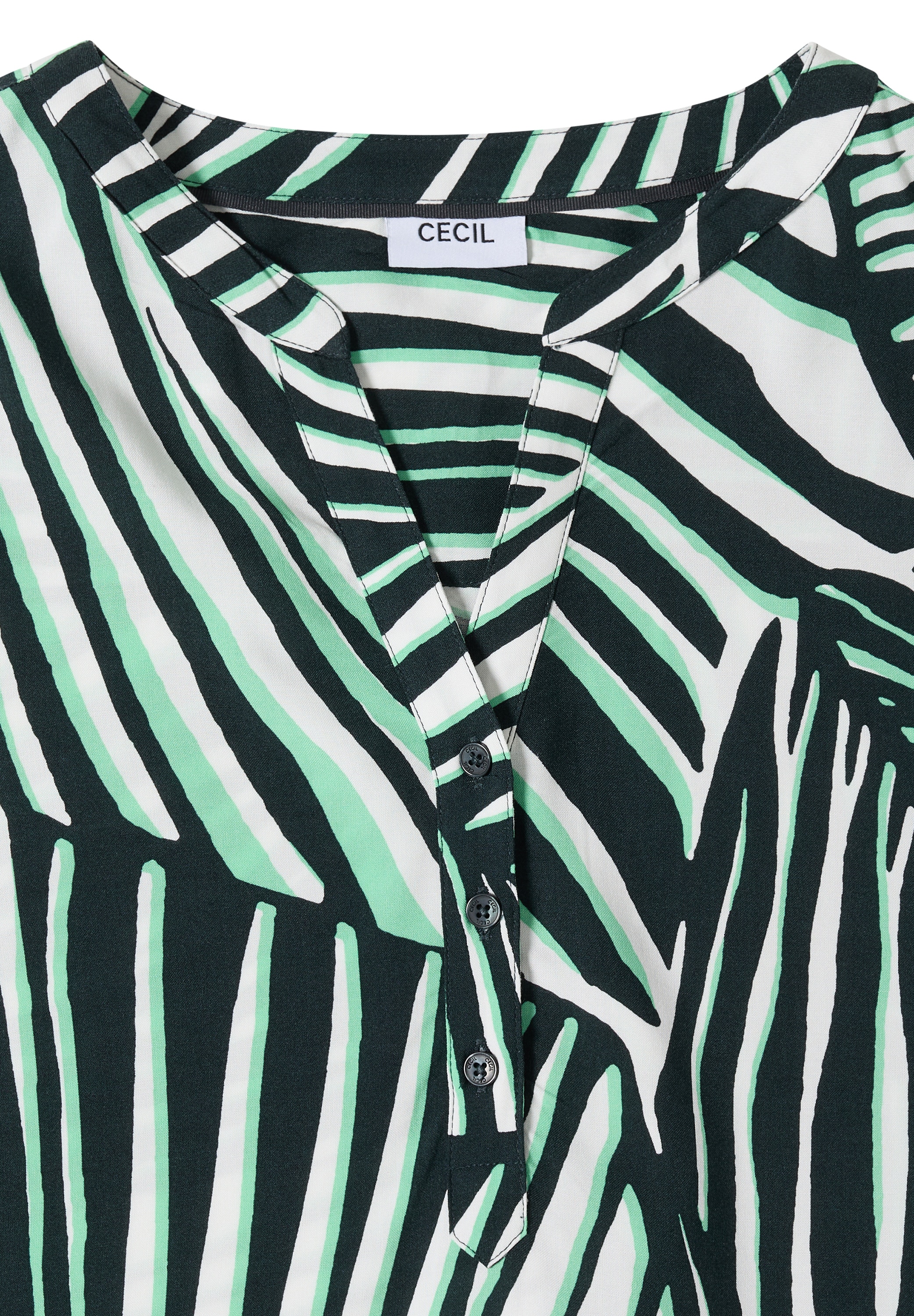 Cecil Druckbluse Sommerbluse mit grafischem Muster / im Tunika-Style