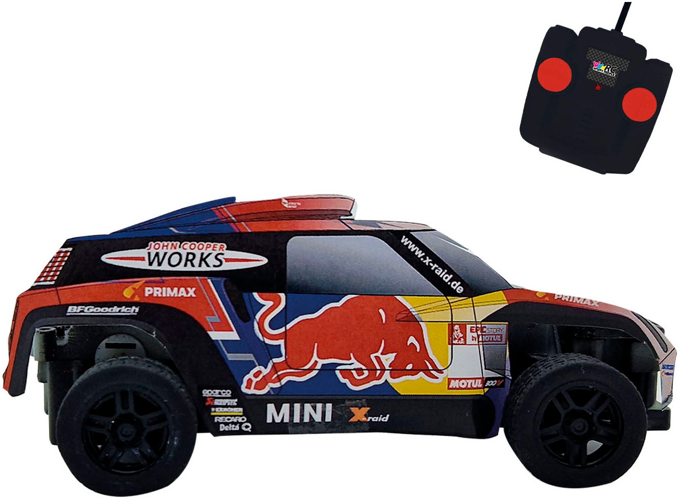 Happy People RC-Buggy »Mini Cooper JCW X-Raid Red Bull«, mit Fernbedienung