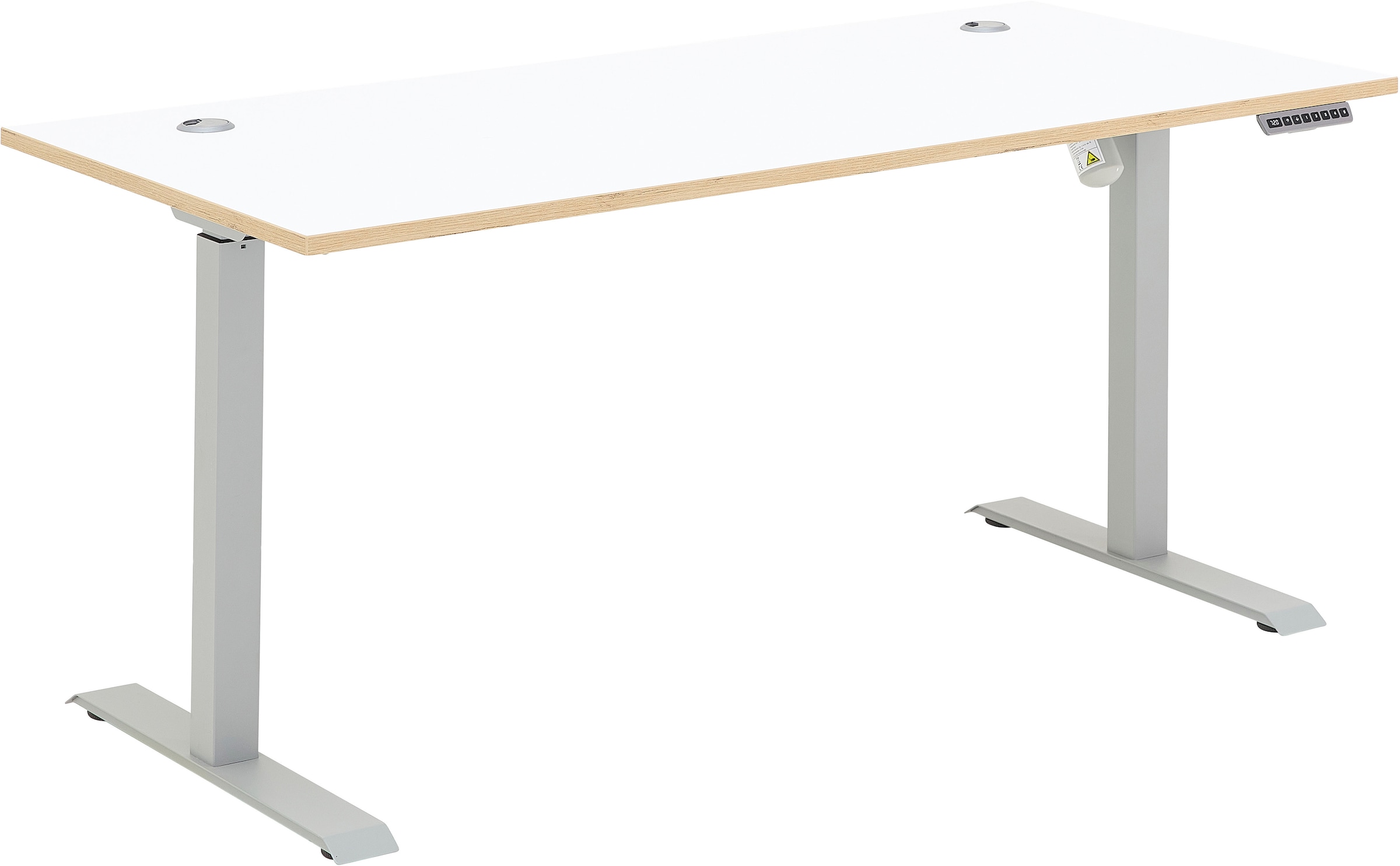 Innostyle Schreibtisch »Memphis Schreibtisch, 160x72x77cm (B/H/T)«, (1 St.), Soft Touch Oberfläche, Füße justierbar, Memory Funktion