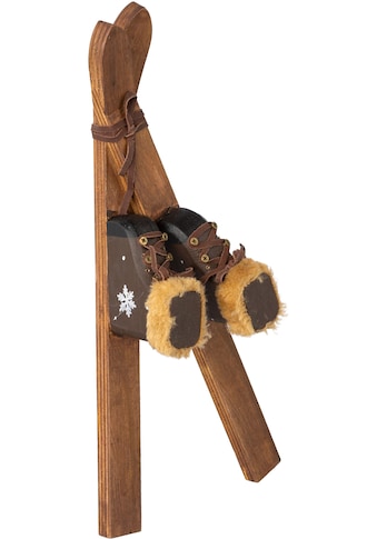 Creativ deco Weihnachtsfigur »Weihnachtsdeko«, (1 St.), Deko-Ski-Set aus Holz mit... kaufen