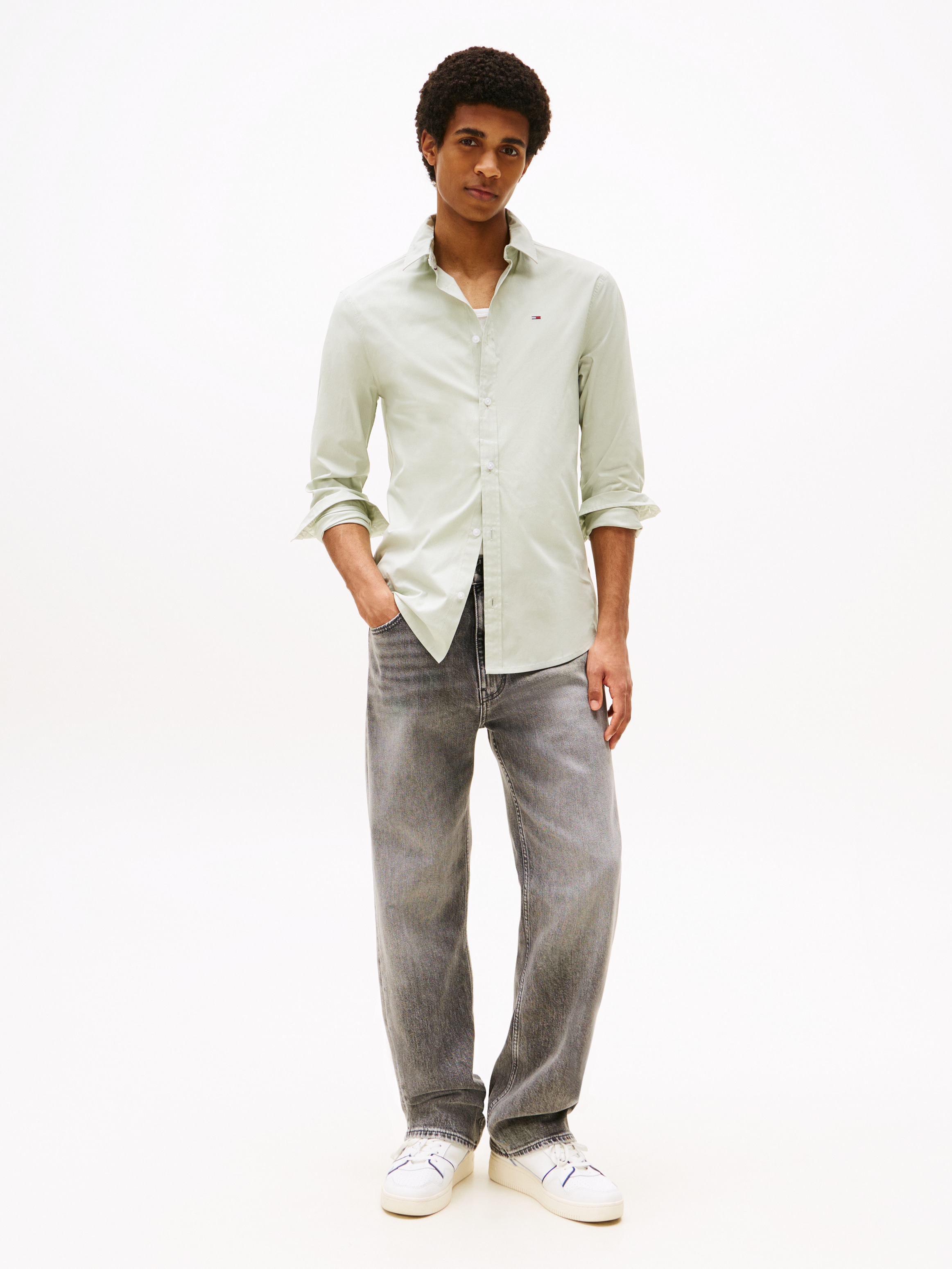 Tommy Jeans Langarmhemd »Sabim Stretch Hemd Shirt«, Stretch Hemd, Premium, Slim Fit, mit Elasthan