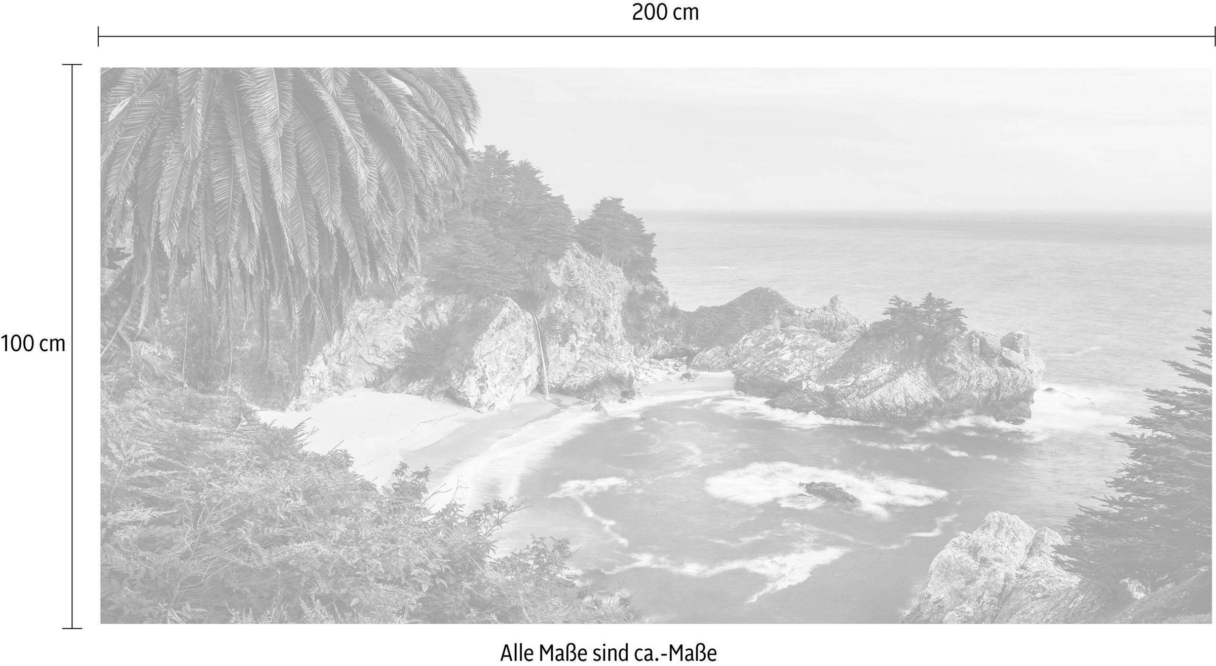 Komar Vliestapete »Digitaldruck Vlies -  Paradise Falls - Größe 200 x 100 cm« bedruckt glatt Wohnzimmer, Schlafzimmer