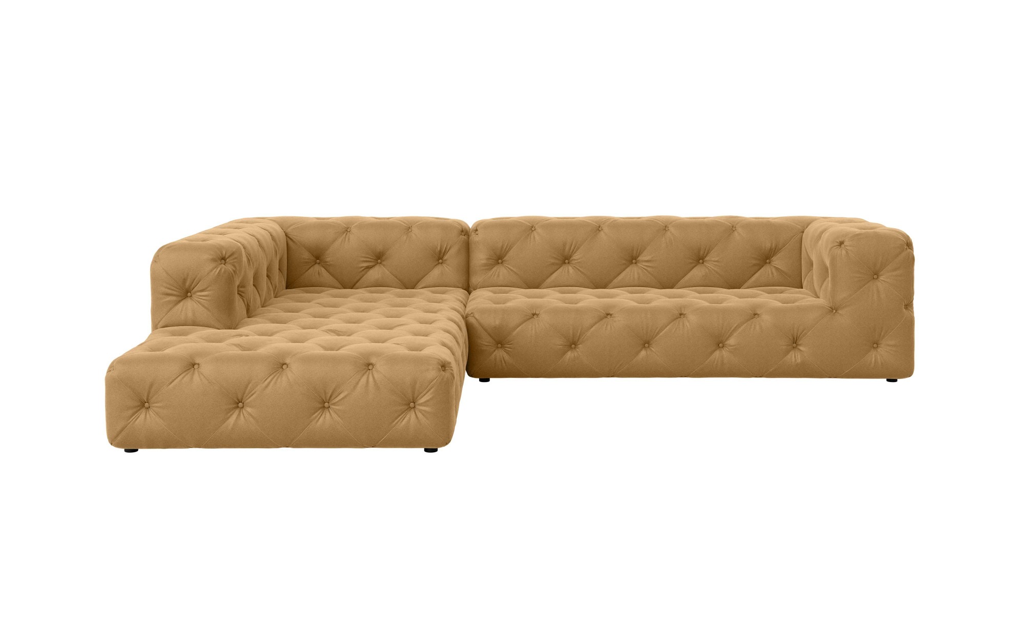 Places of Style Ecksofa »FOLLINA«, L-Form, mit klassischer Chesterfield-Knopfheftung