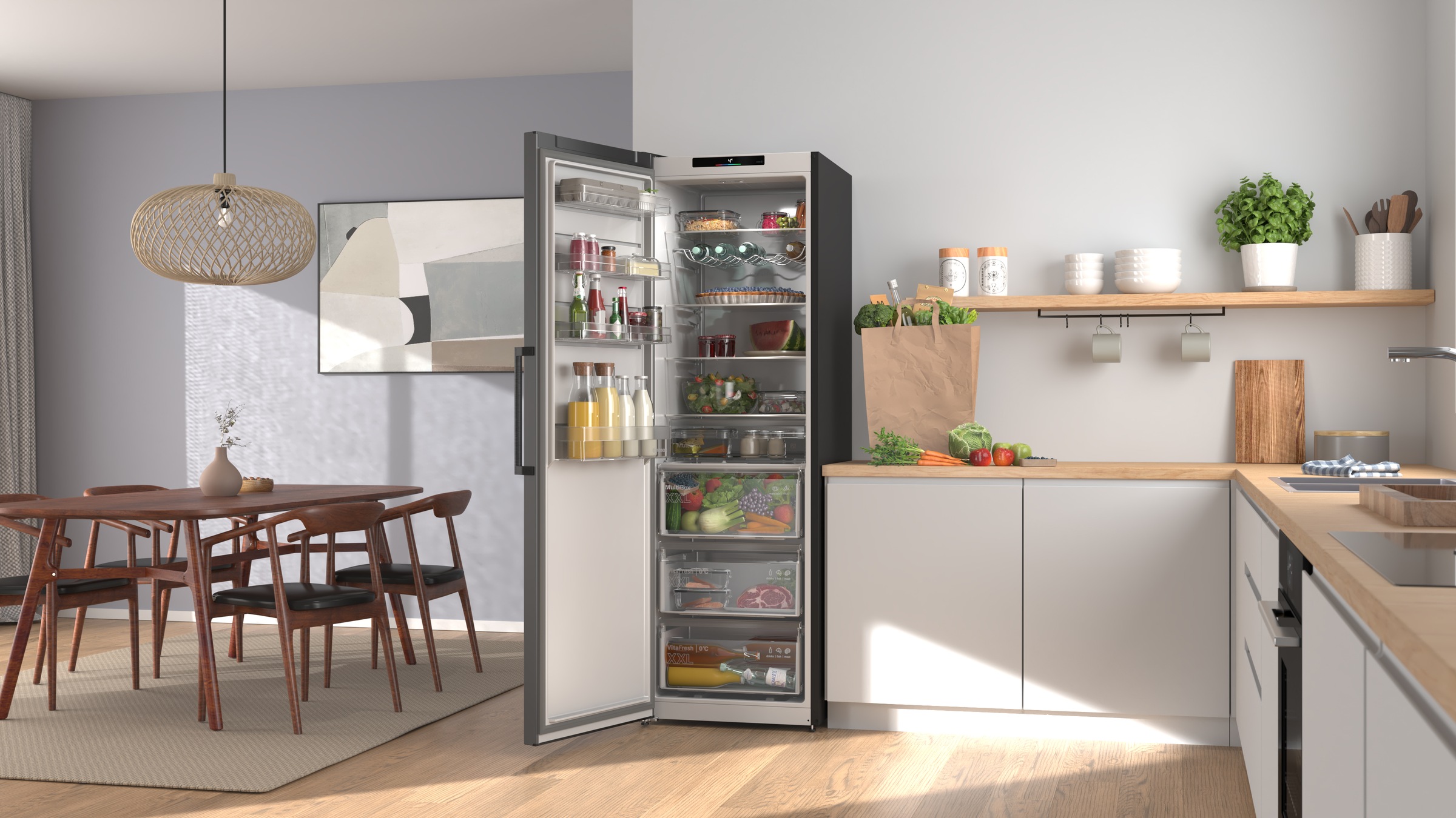 BOSCH Kühlschrank Serie 4 »KSN36VCCG« 186,2 cm hoch 59,5 cm breit